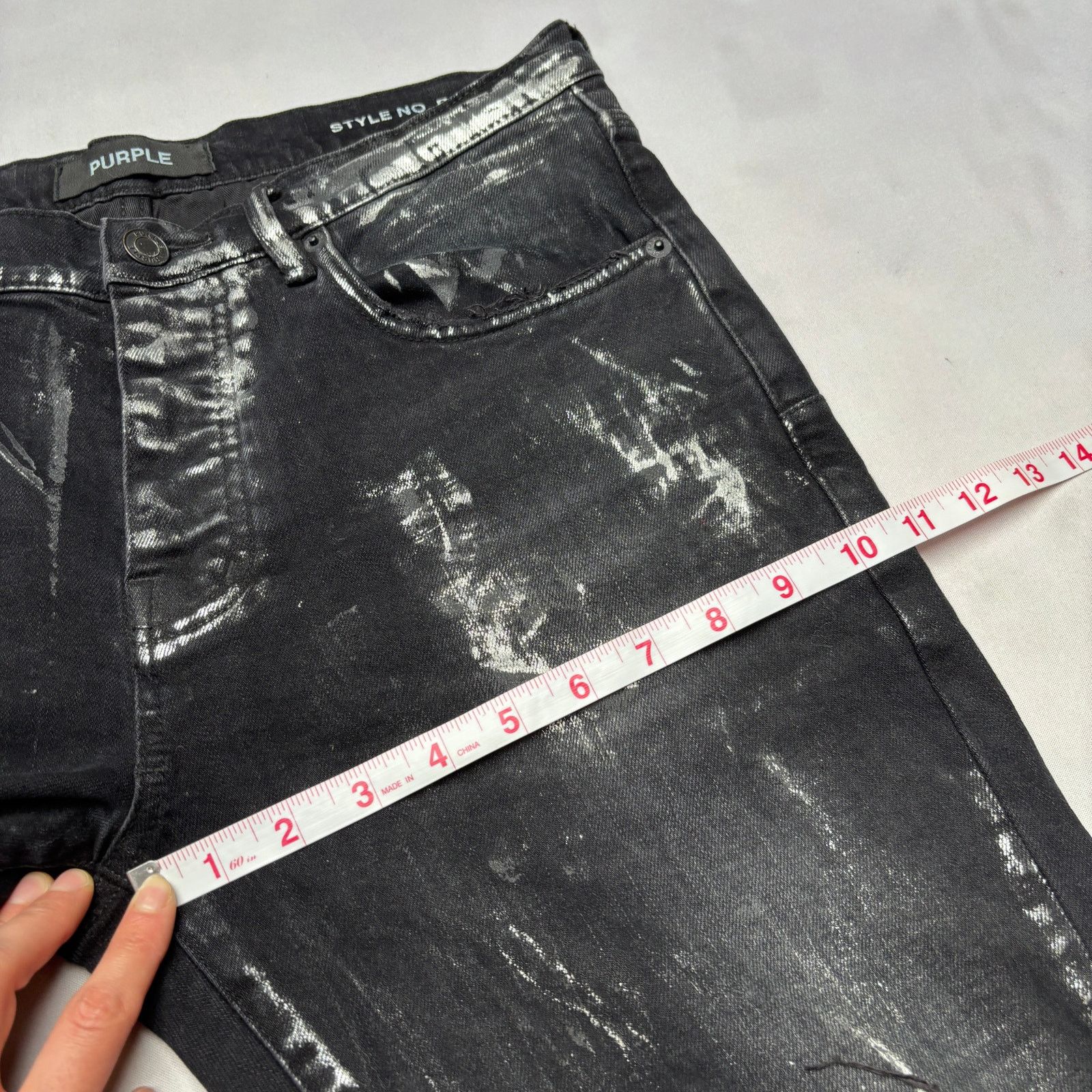 Purple Purple Brand P001 Low Rise Skinny Jeans 32x33 Black Silver Size US 32 / EU 48 - 6 Thumbnail