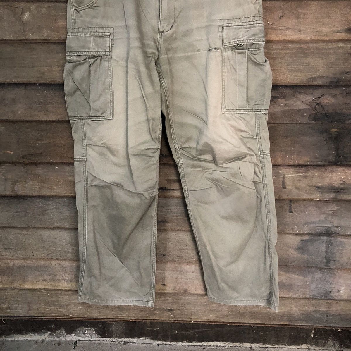Alpha Industries DL Alpha Industries Brown Cargo Multipocket Pants #S2786 Size US 32 / EU 48 - 3 Thumbnail