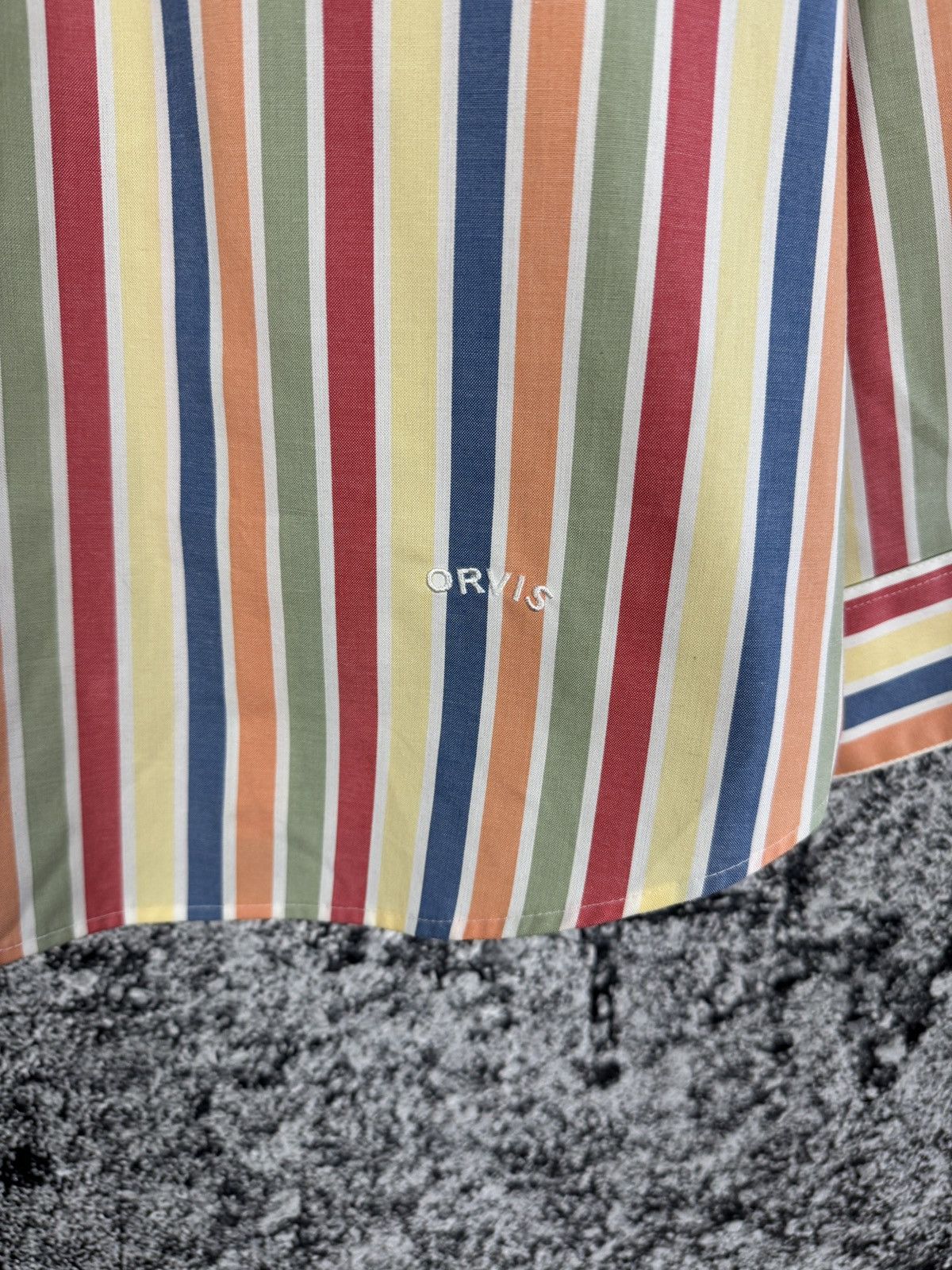 Orvis Orvis Long Sleeve Striped Shirt Button Up Wrinkle Free Size XL / US 12-14 / IT 48-50 - 6 Thumbnail