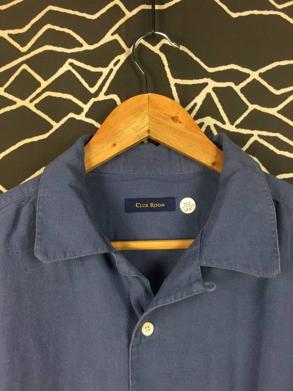 Club Room Club Room Medium Blue Linen Rayon Blend Camp Shirt Size US M / EU 48-50 / 2 - 4 Thumbnail