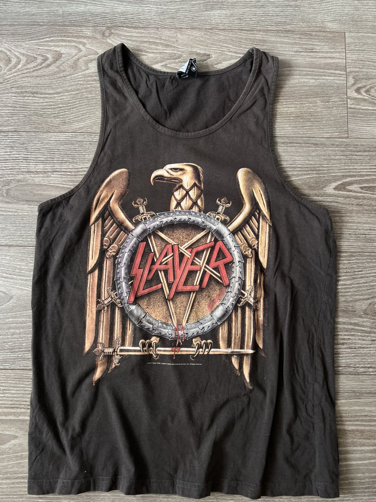 Slayer SLAYER Rock Bands Washed Distressed Tee Size US M / EU 48-50 / 2 - 4 Thumbnail