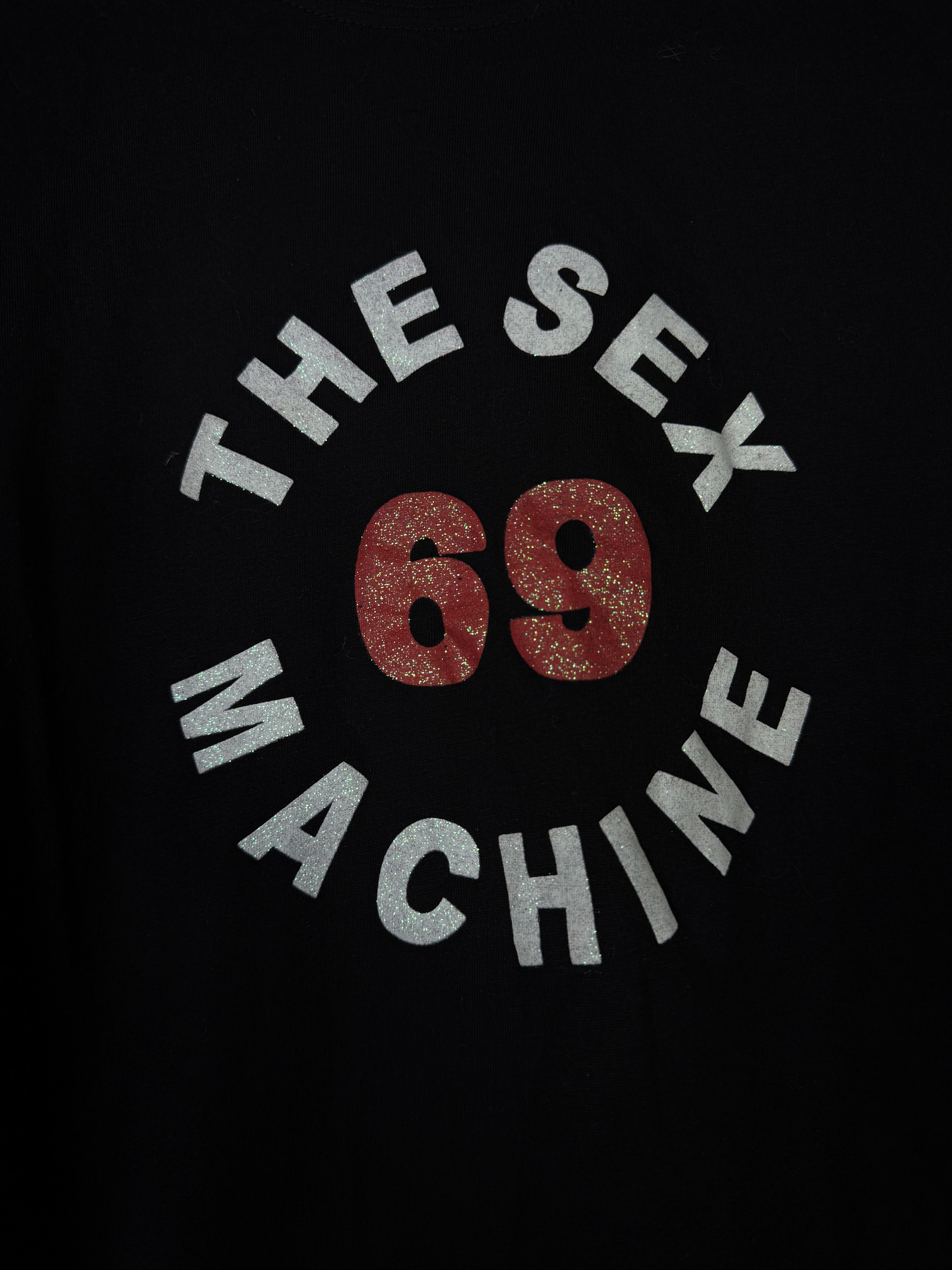 Vintage The Sex Machine 69 black t-shirt big logo print spellout Size US L / EU 52-54 / 3 - 2 Thumbnail