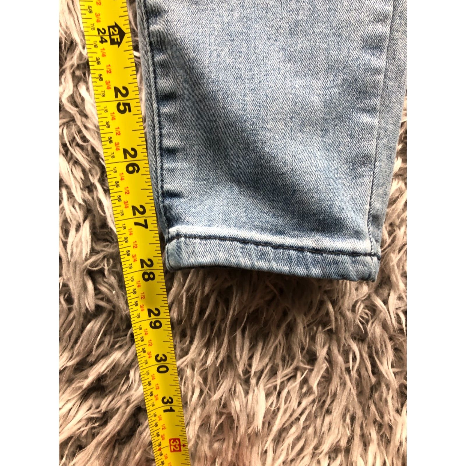 Vintage KanCan Jeans Skinny Juniors Womens Size 9 Medium Blue Wash Denim 5-Pocket Regular Rise Size 30" / US 8 / IT 44 - 3 Thumbnail