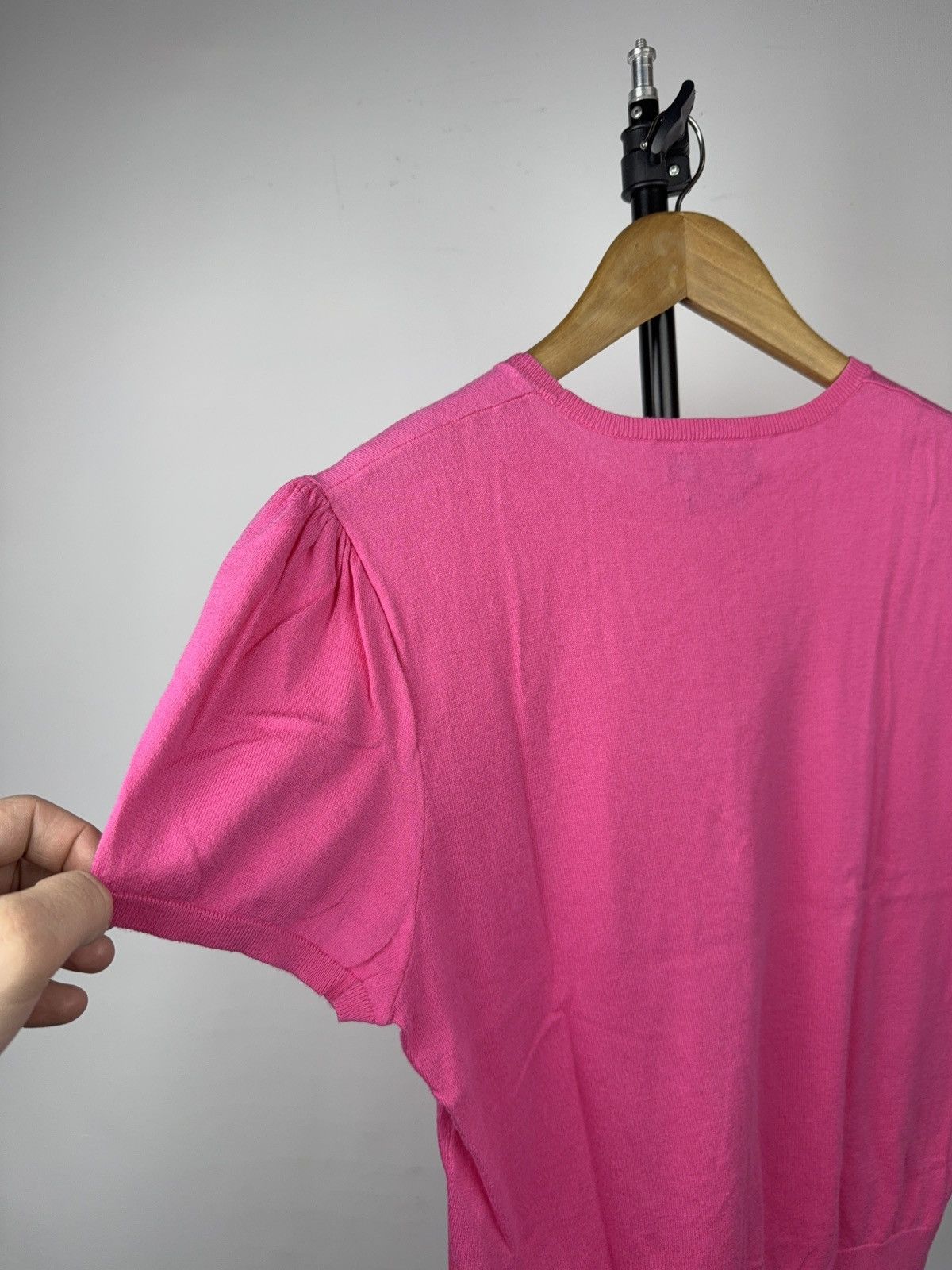 Polo Ralph Lauren Luxury 00s Polo Ralph Lauren Pink Knit Short Sleeve Tee Size L / US 10 / IT 46 - 8 Thumbnail