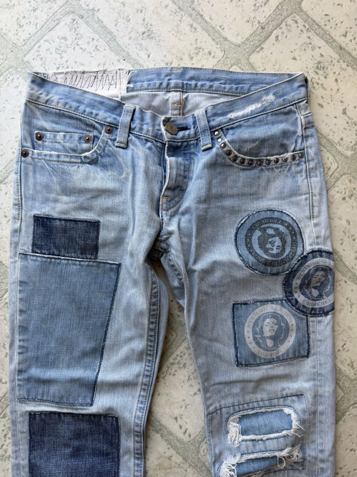Hysteric Glamour Vintage Hysteric Glamour Boro Patched Jeans Size US 29 - 4 Thumbnail