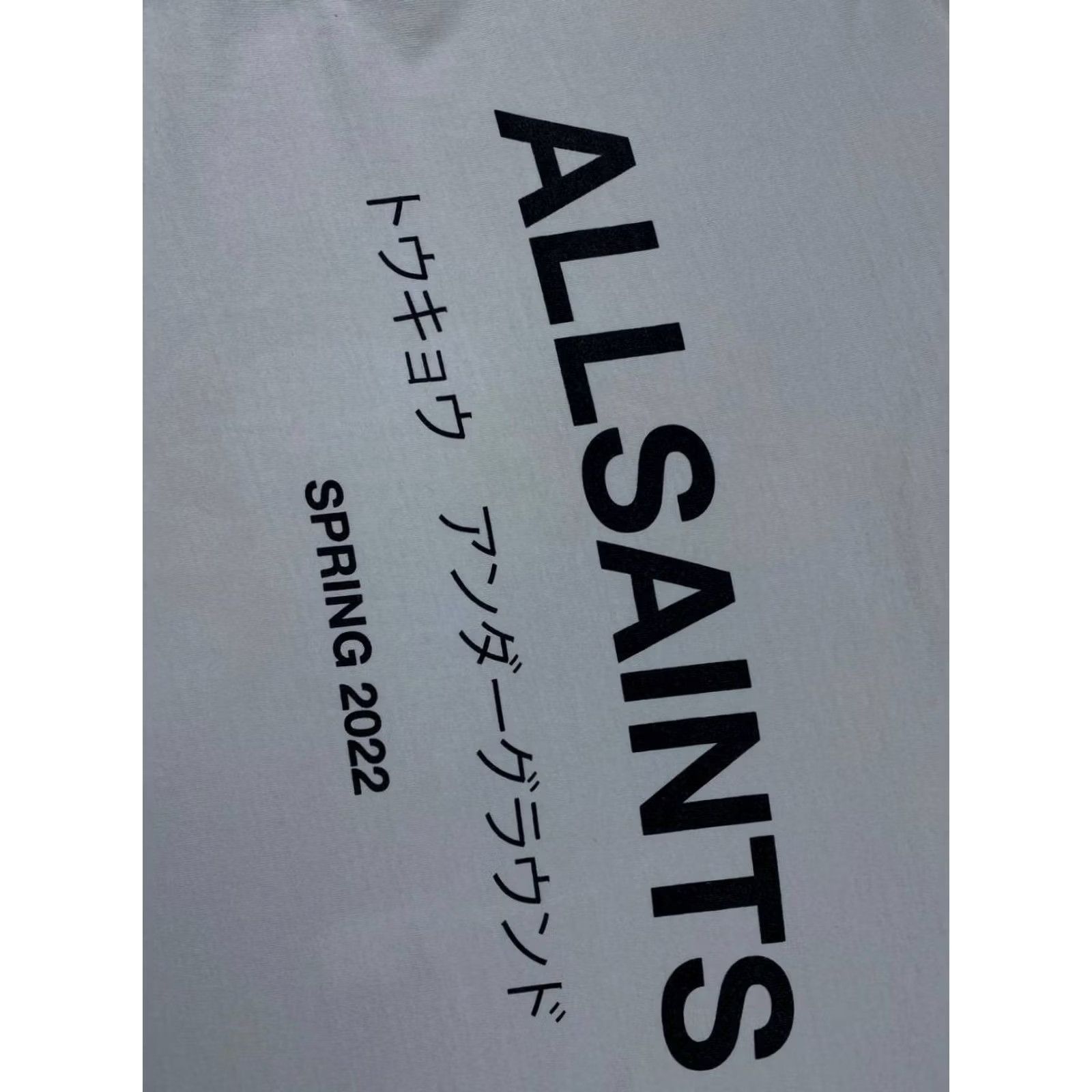 Allsaints AllSaints Men T Shirt M White Crew Neck SS Logo Cotton Regular Size US M / EU 48-50 / 2 - 2 Thumbnail