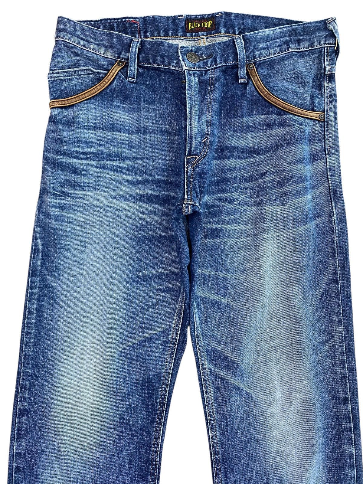Edwin Edwin Blue Trip Whiskers Style Faded Blue Wash Jeans Size US 32 / EU 48 - 2 Thumbnail