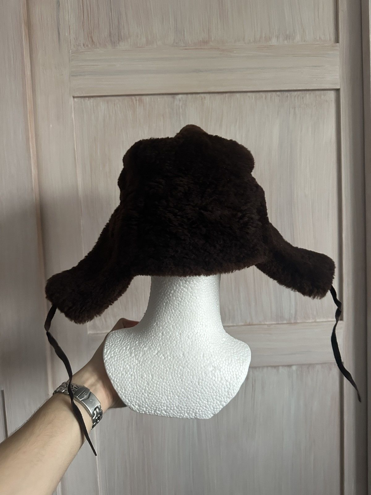 Vintage Vintage shearling bomber hat Size 26 - 4 Thumbnail