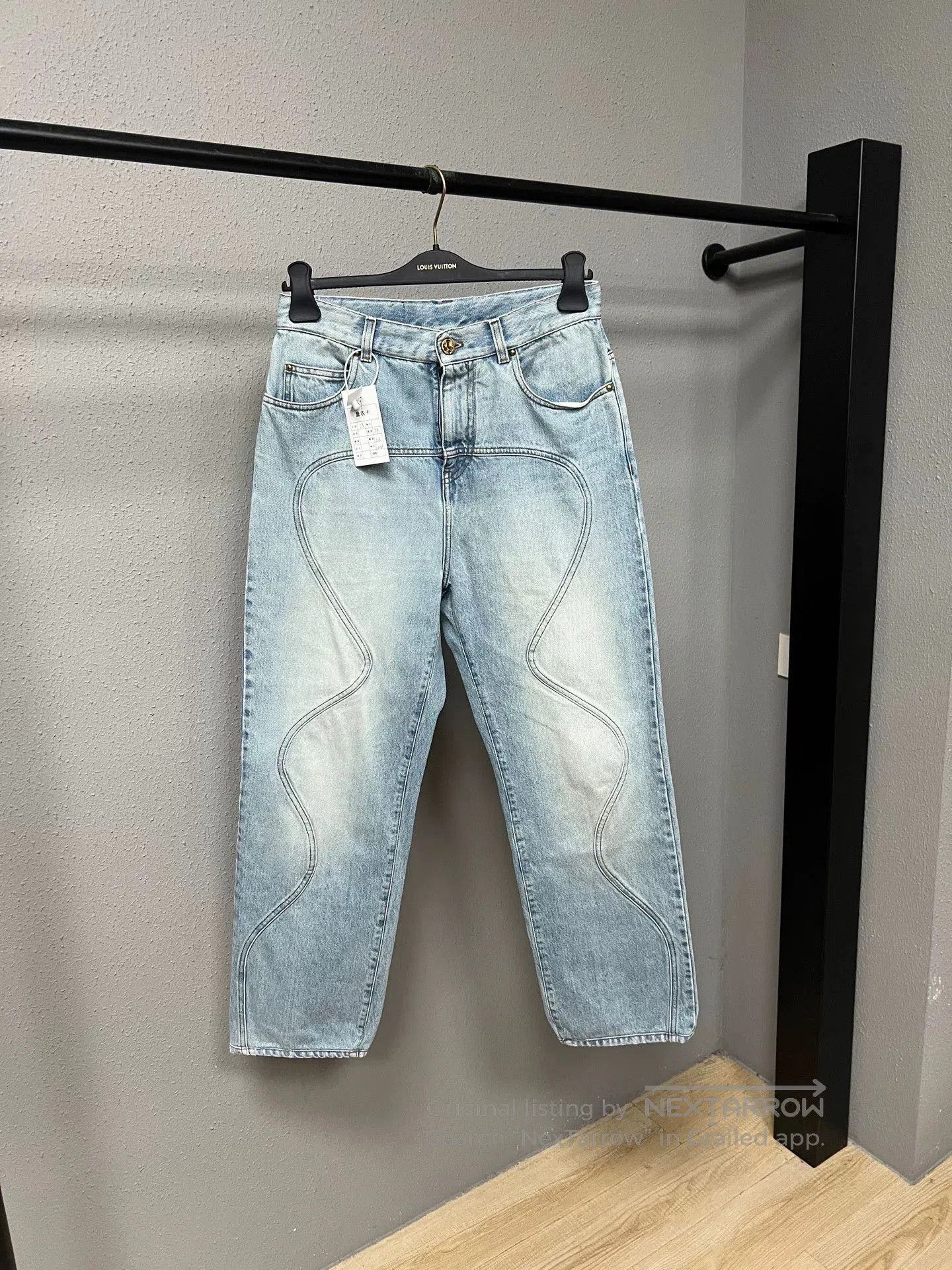 Louis Vuitton Louis Vuitton Wave Pattern Denim Pants. Size US 28 / EU 44 - 1 Thumbnail
