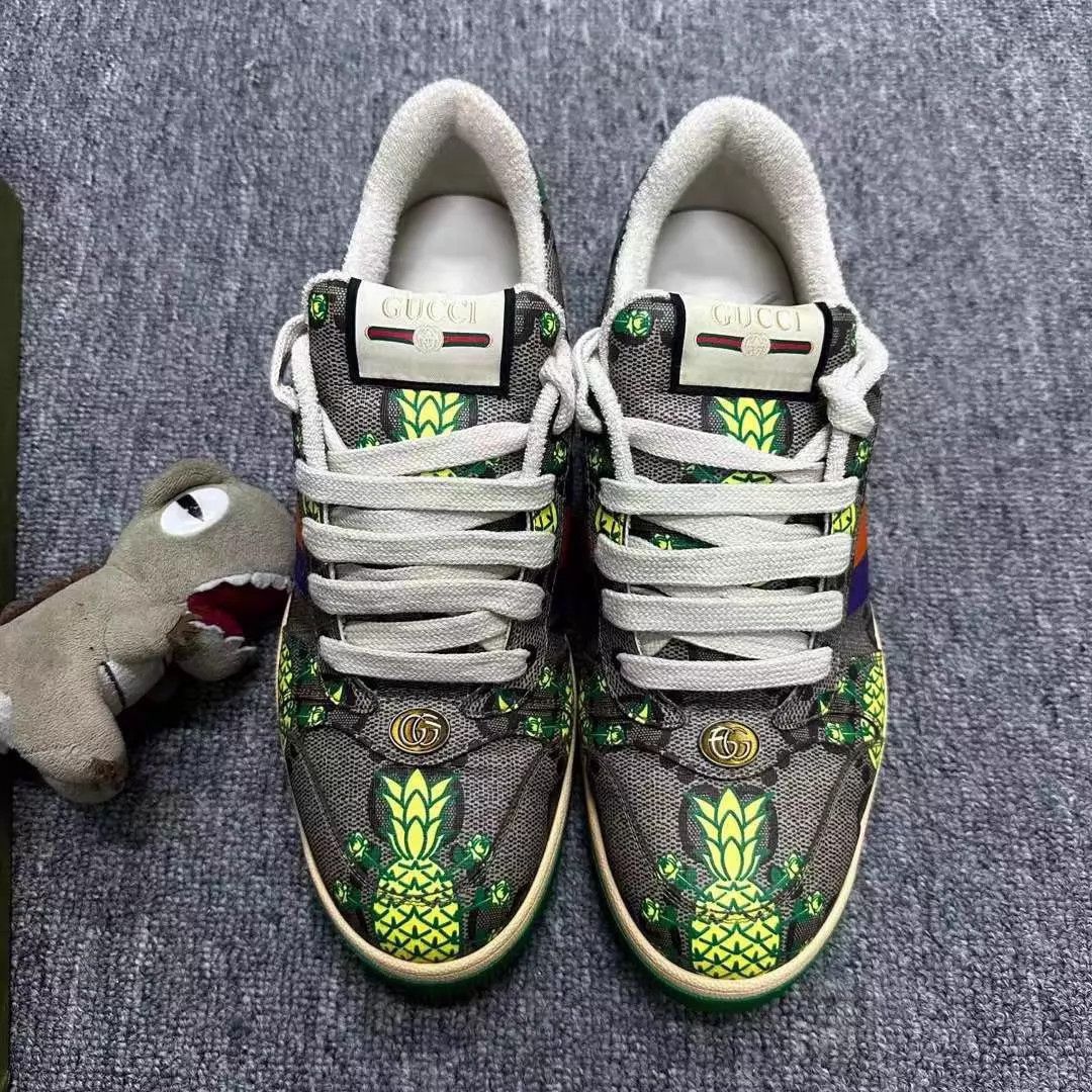 Gucci Gucci Distressed GG Pineapple Sneaker 43.5 EU New with Box Size US 10.5 / EU 43-44 - 4 Thumbnail
