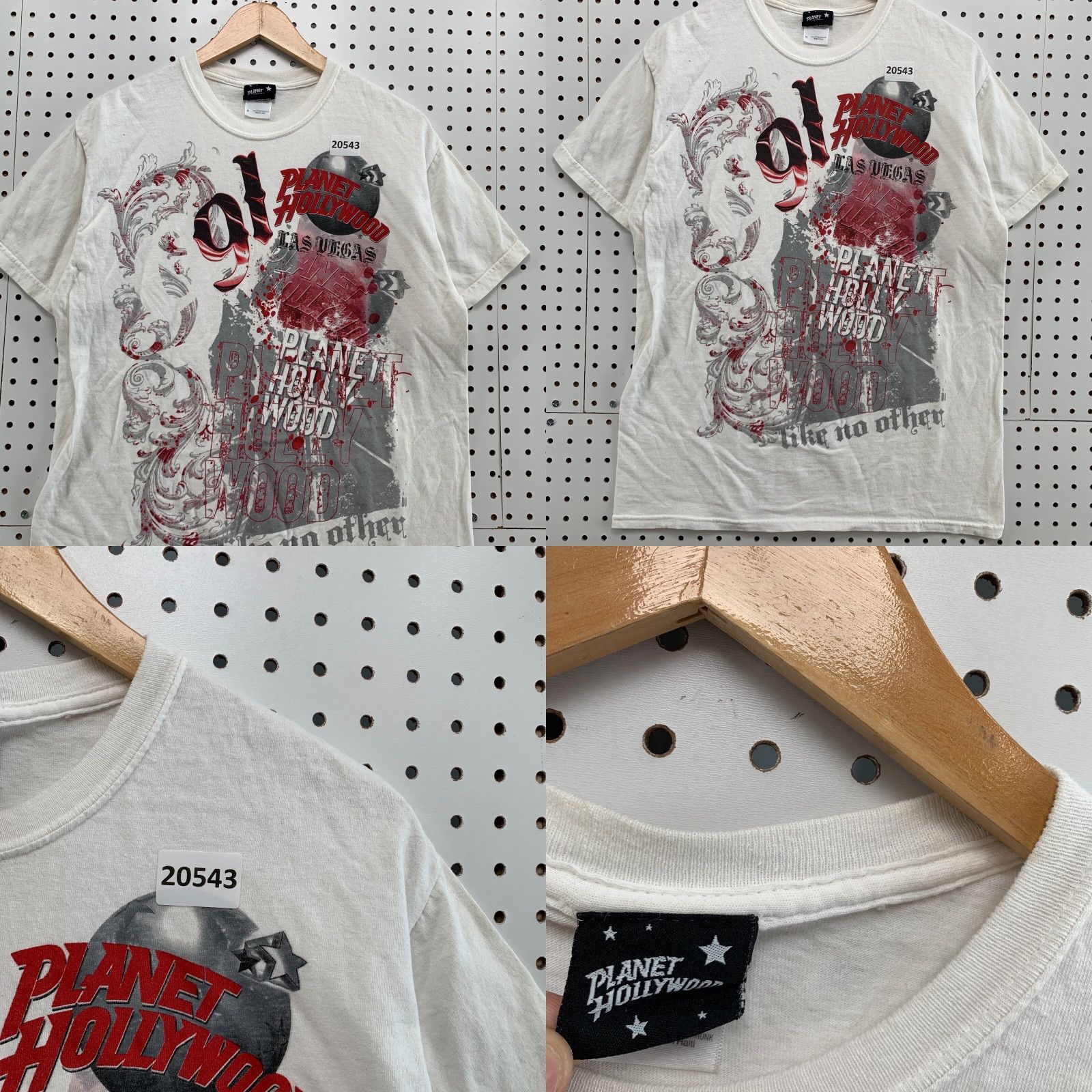 Planet Hollywood VINTAGE Planet Hollywood Graphic T-Shirt White Red Adult Medium Gothic Mens Size US M / EU 48-50 / 2 - 8 Thumbnail