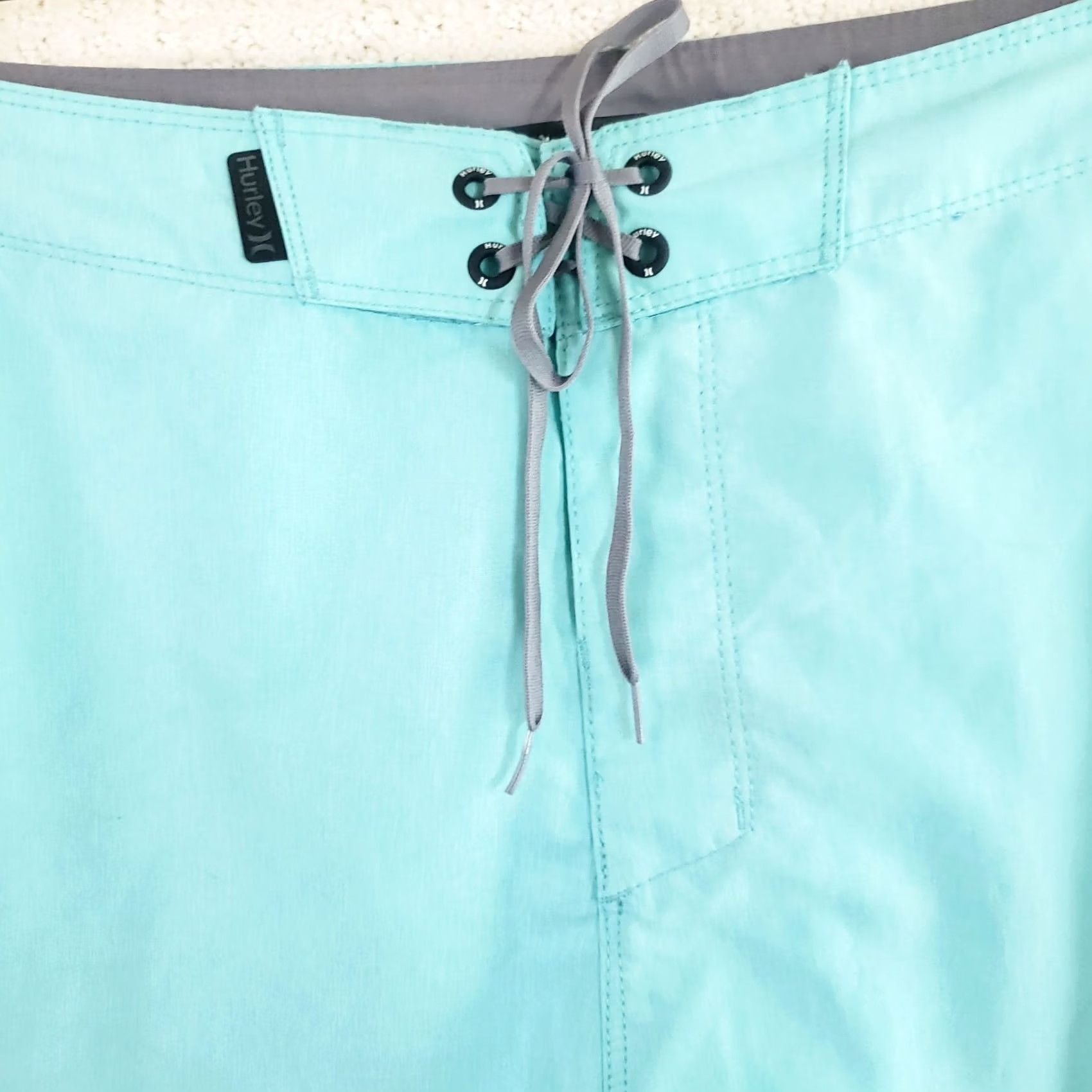 Hurley Hurley Board Shorts Mens 34 Blue Aqua Quick Dry Pocket Surf Beach Laundry Lightweight Pocket Back Drawstring Regular 34 Mens Size US 34 / EU 50 - 3 Thumbnail