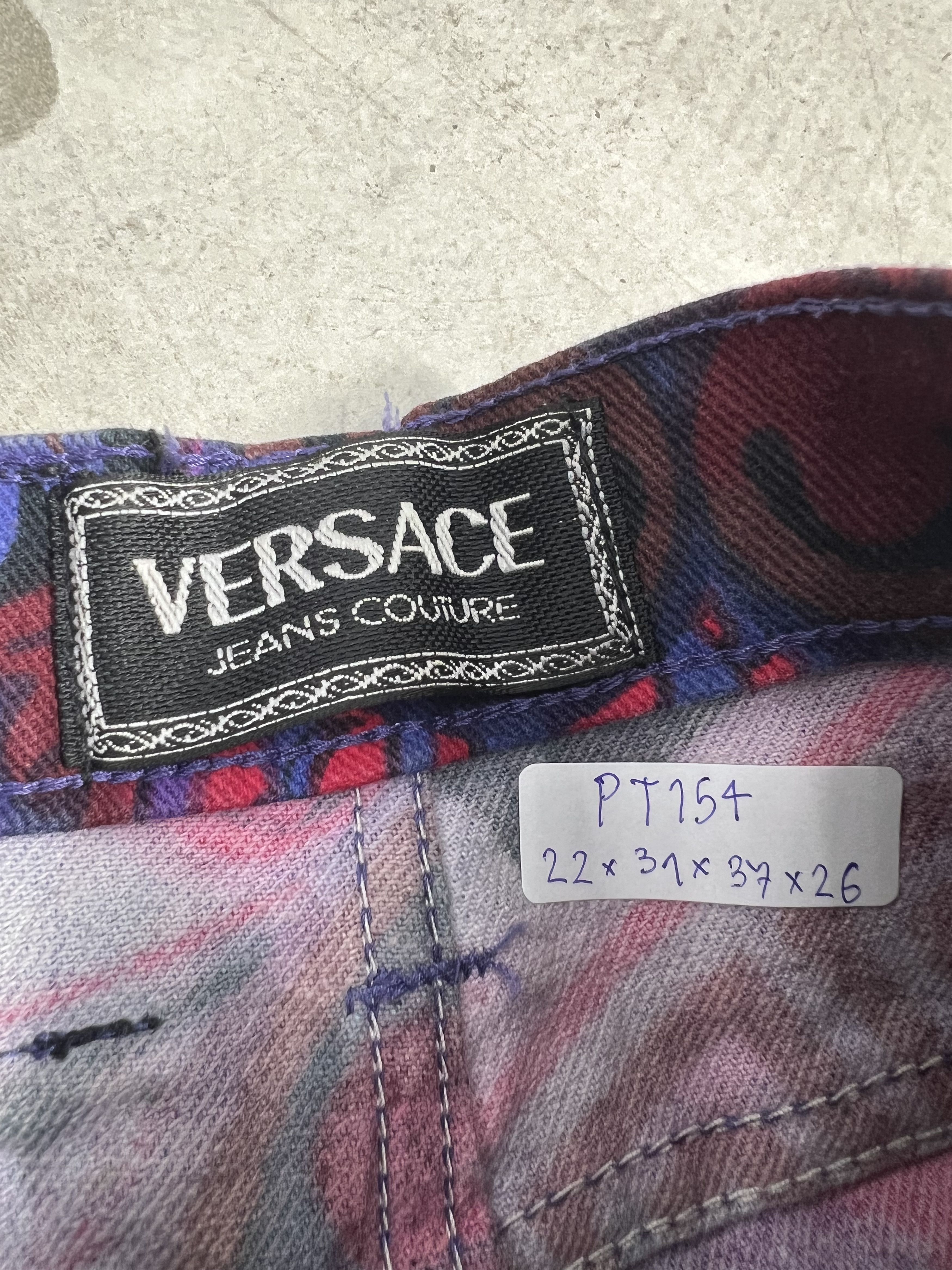 Versace Jeans Couture Vintage Versace Jeans Couture Print Denim Pant GTMPT154 Size 22" - 4 Thumbnail