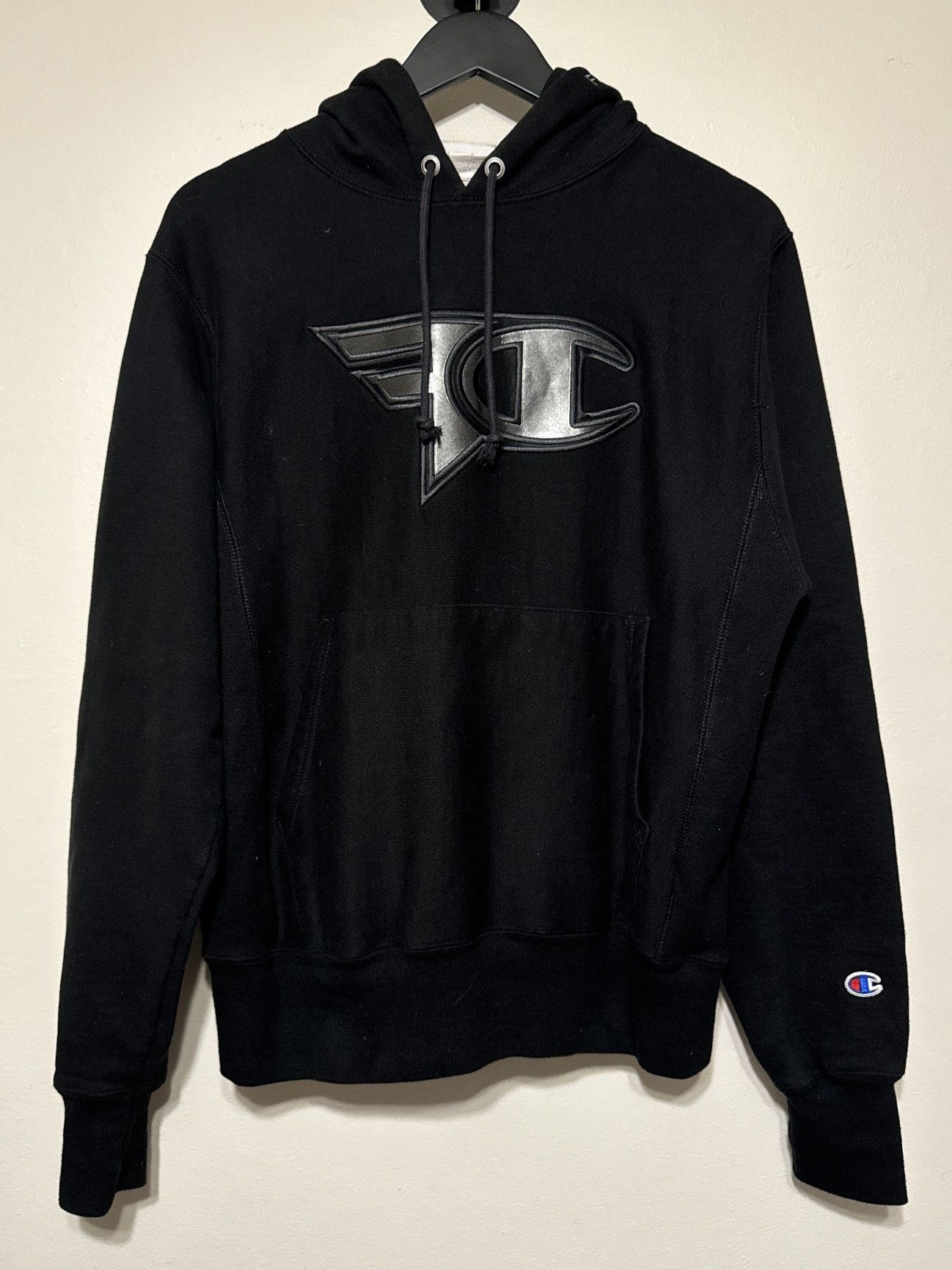 Faze clan x champion hoodie heather grey best sale