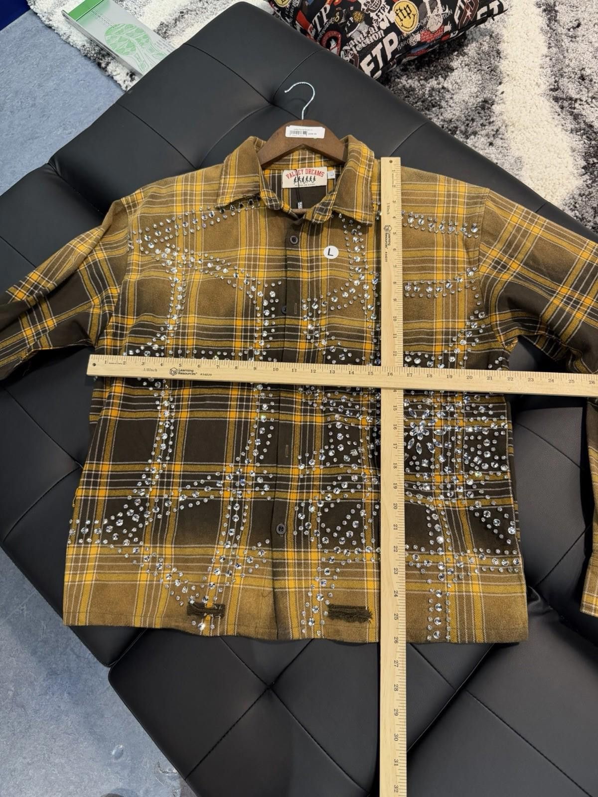 Vale Valley Dreams Crystal Stone Flannel Size (Large) New Brown Size US L / EU 52-54 / 3 - 7 Thumbnail
