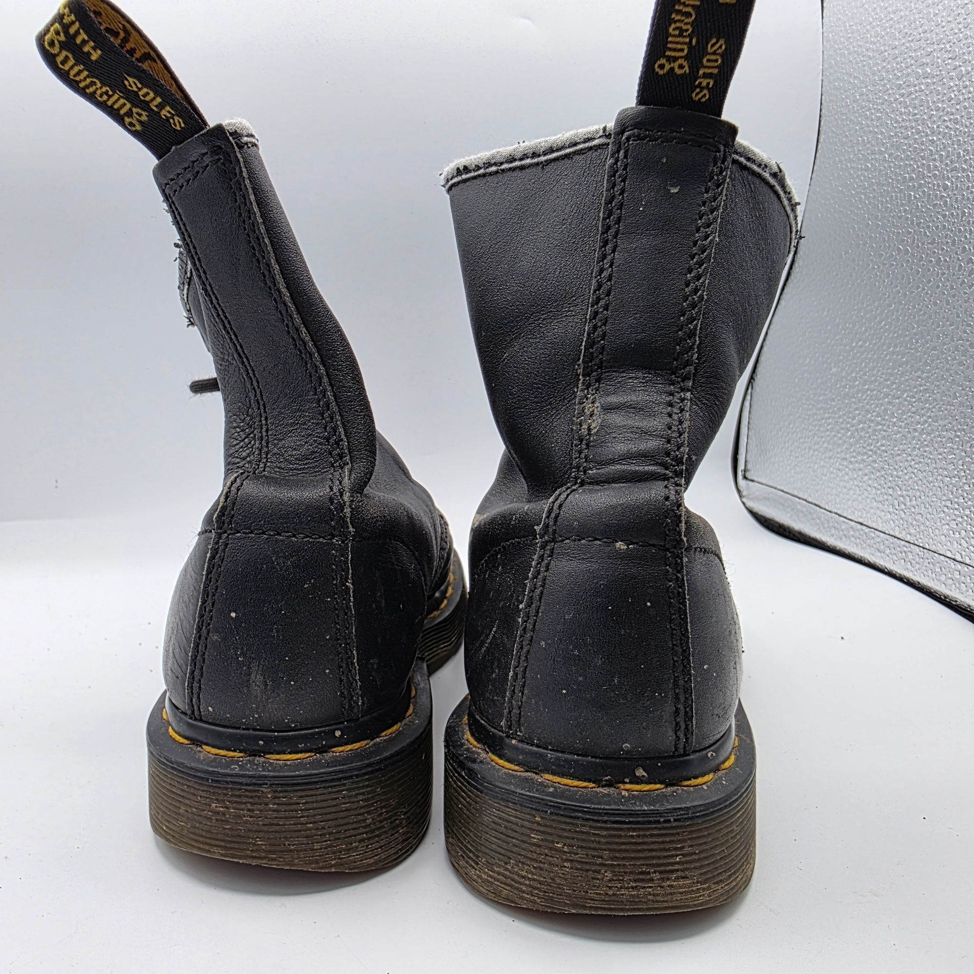 Dr. Martens Dr. Martens Womens Size 6 Black Leather Combat Boots Casual Size US 6 / IT 36 - 4 Thumbnail