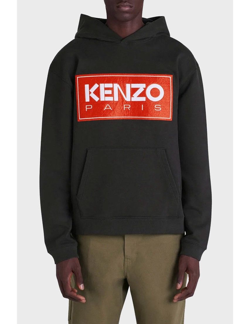 Kenzo Kenzo Box Logo Black Hoodie Y2K Big Logo Size US S / EU 44-46 / 1 - 12 Thumbnail