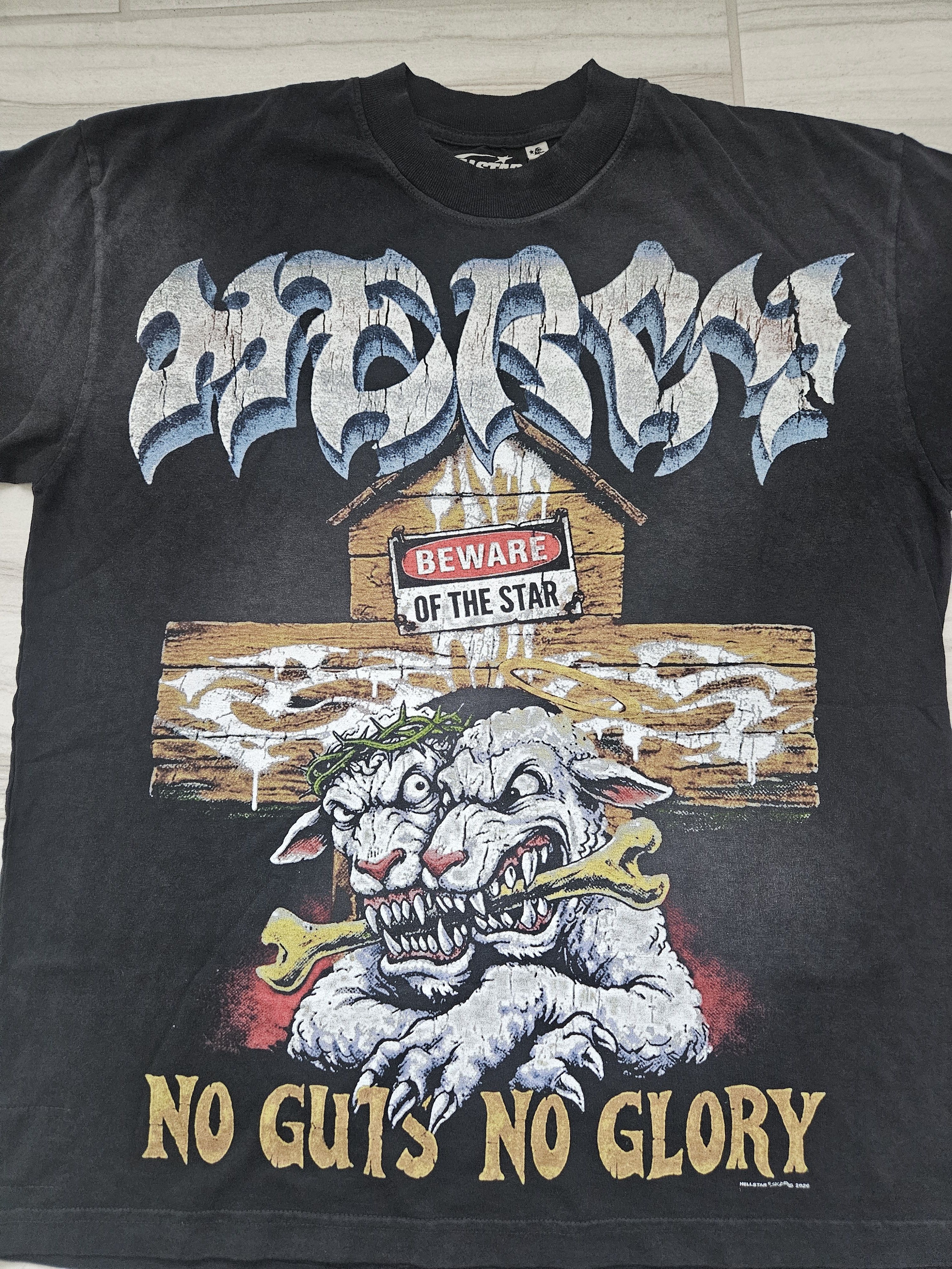 HELLSTAR Mercy Dog Path To Paradise Lambs Black T Shirt Size US S / EU 44-46 / 1 - 3 Thumbnail