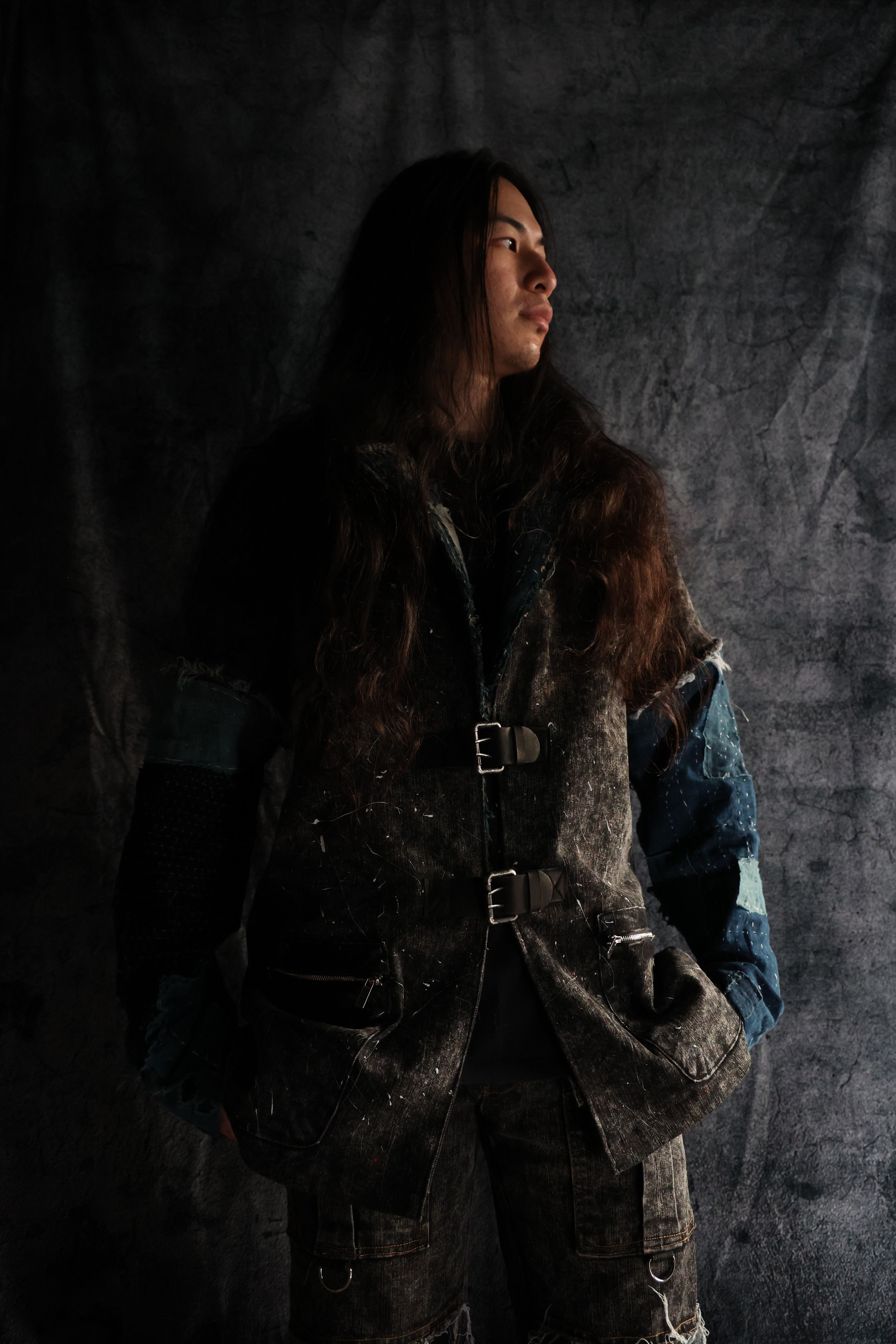 Hana Indigo Washed denim jacket patched with Boro vintage japan textiles Size US M / EU 48-50 / 2 - 2 Thumbnail