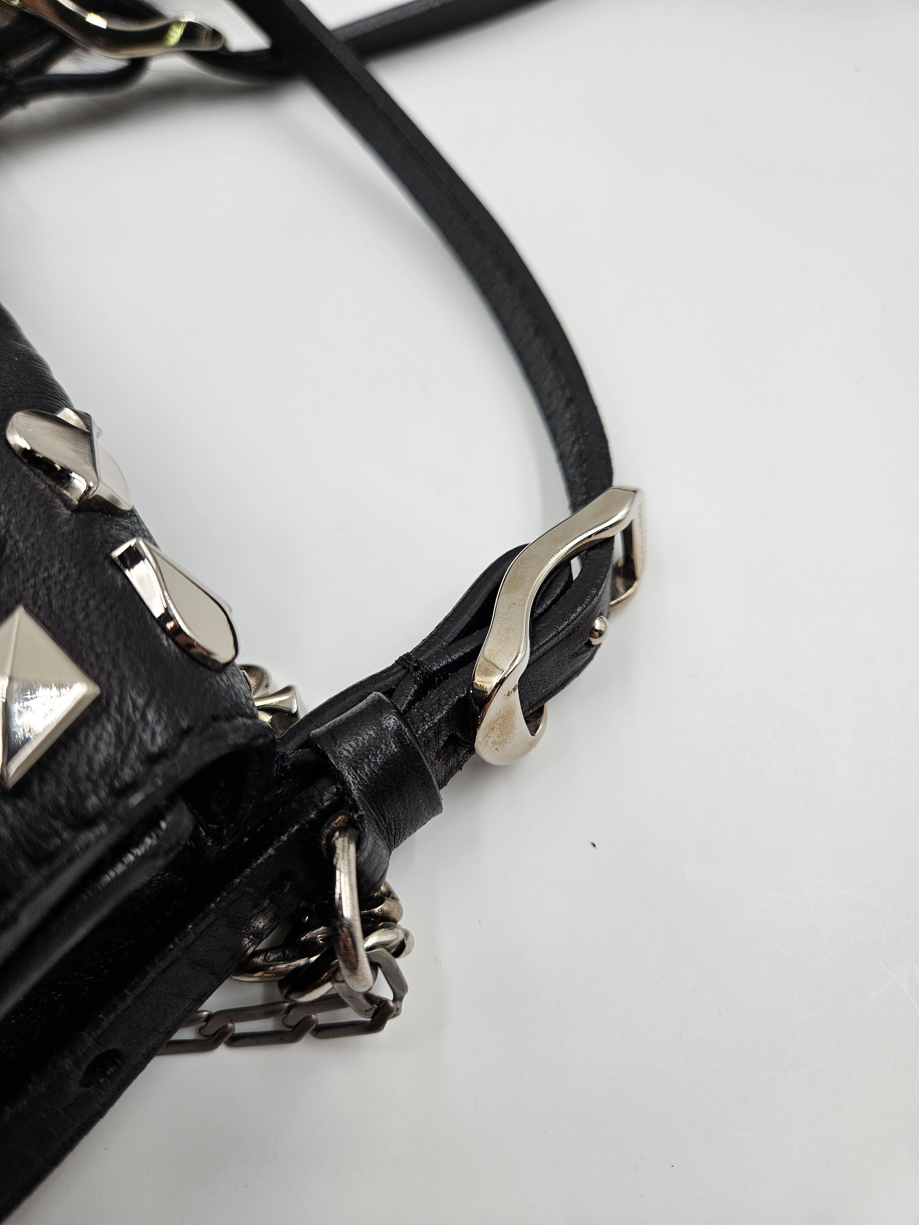 Jimmy Choo Black Leather Studded Card Suit Crossbody Bag Size ONE SIZE - 5 Thumbnail