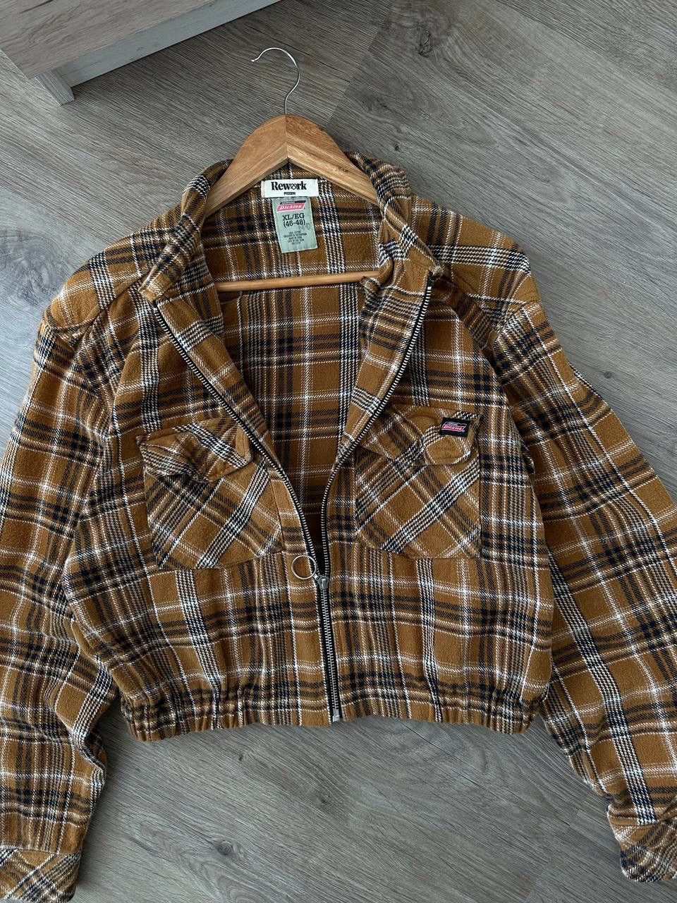 Dickies × Vintage Vintage Dickies Brown Pocket Zip Hoodie Size US L / EU 52-54 / 3 - 8 Thumbnail