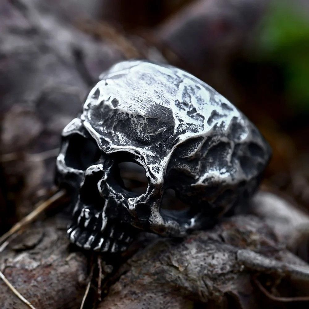 Vintage Vintage Ghost Head Skull Ring Size ONE SIZE - 3 Thumbnail
