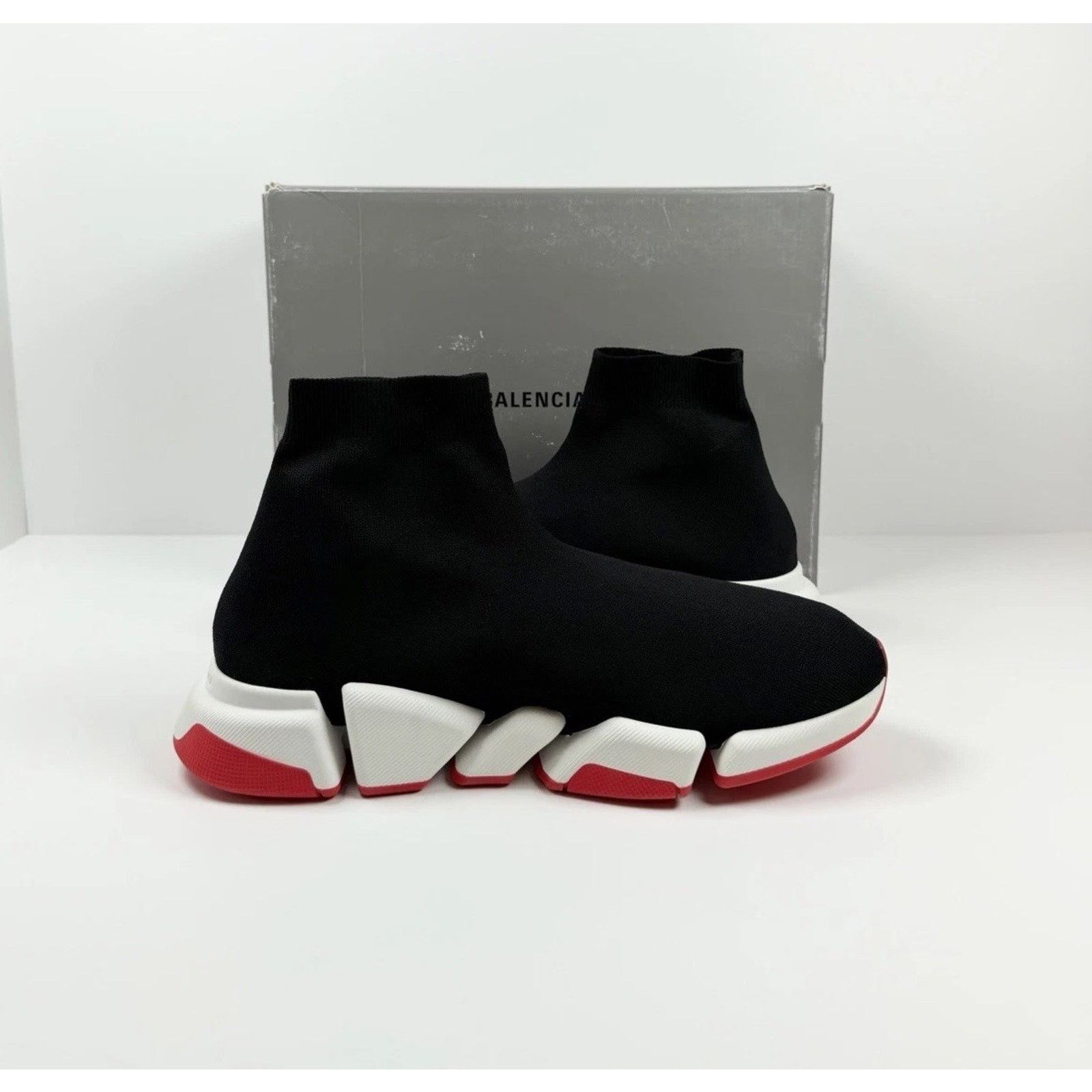 Balenciaga Size 46EU/13US - Balenciaga Speed Triple Black Red NEW! Size US 13 / EU 46 - 5 Thumbnail
