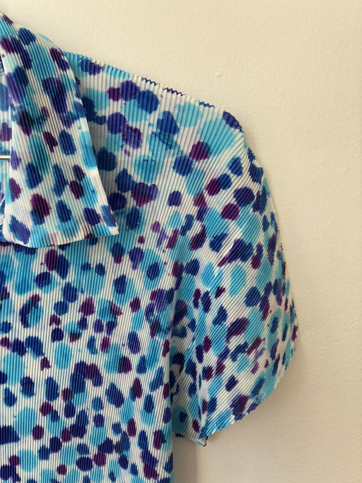 Pleats Please Issey Miyake PLEATS PLEASE Polka Dot Splatter Print Polo Size M / US 6-8 / IT 42-44 - 20 Thumbnail