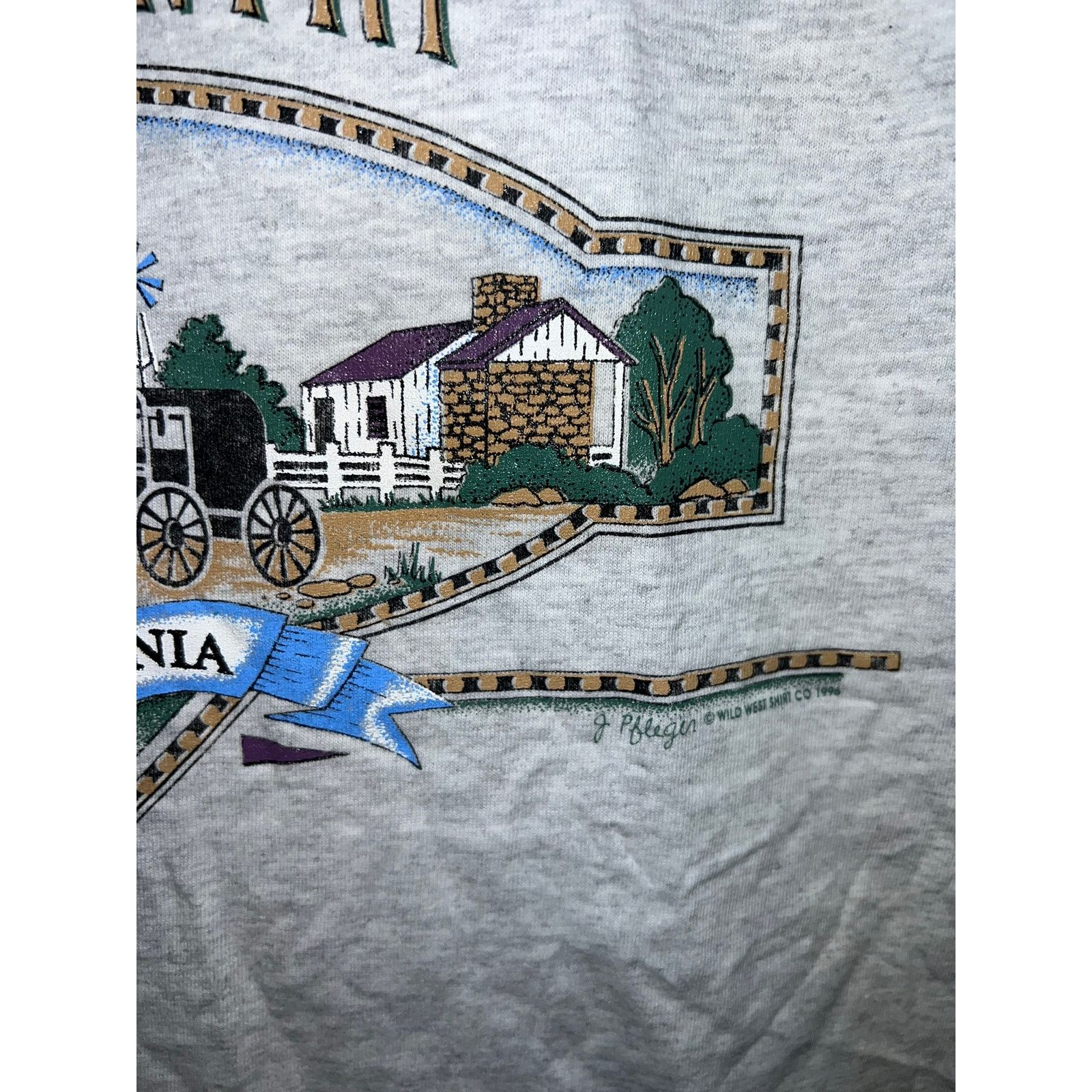 Jerzees Vintage Amish Shirt Amish Country PA Pennsylvania Tee 90s Xl Size US XL / EU 56 / 4 - 5 Thumbnail