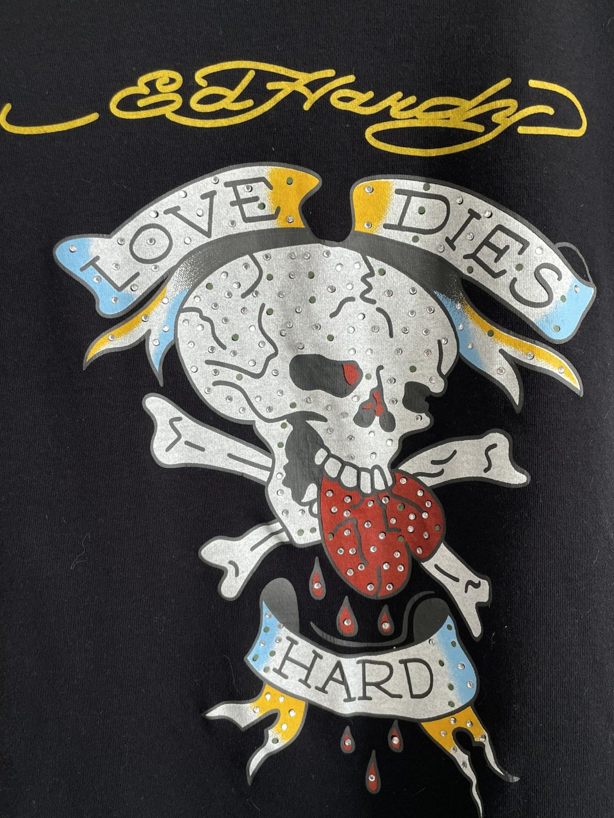 Ed Hardy Vintage Y2K Ed Hardy 00’s Skull Heart T-Shirt Japan RARE Size M / US 6-8 / IT 42-44 - 7 Thumbnail