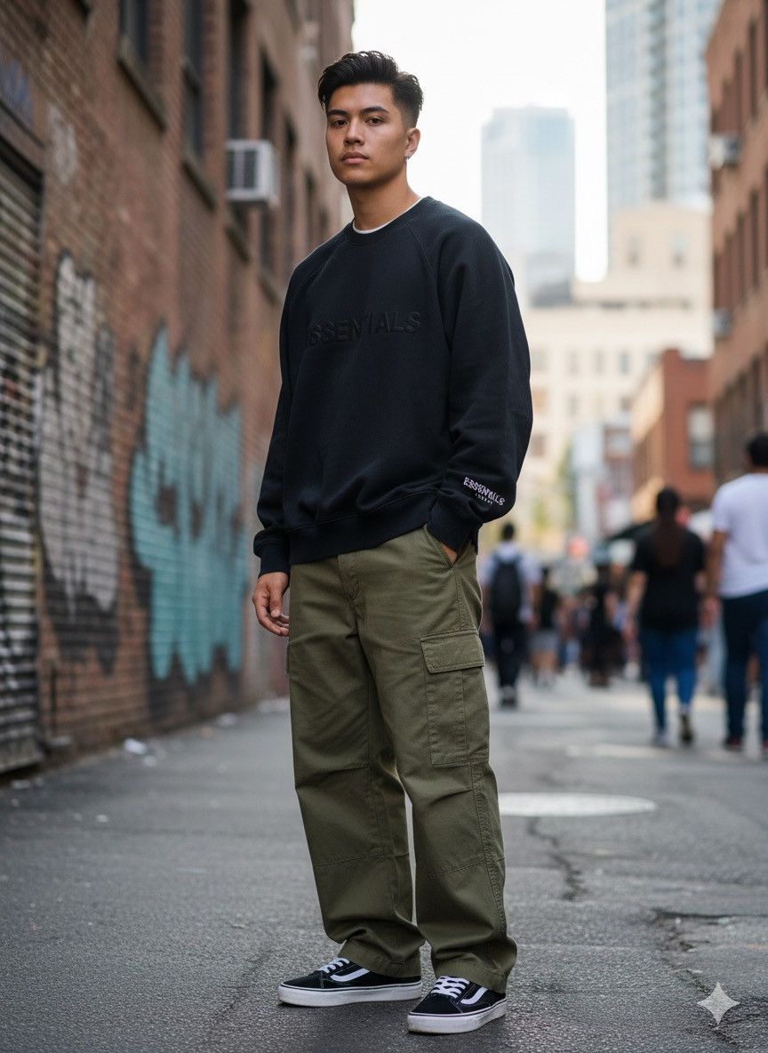 Fear of God ESSENTIALS FEAR OF GOD RUBBER LOGO CREWNECK OVERSIZE STYLE Size US S / EU 44-46 / 1 - 3 Thumbnail