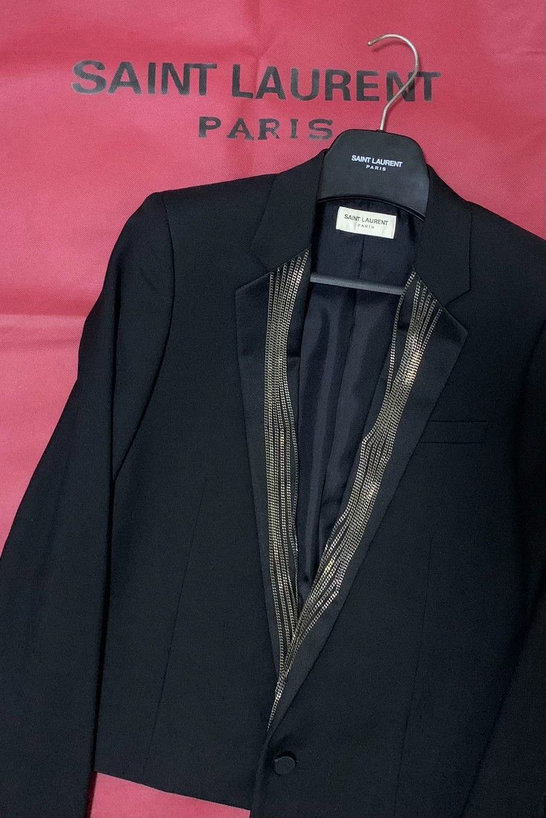 Yves Saint Laurent saint Laurent 14ss runway front chain suit 2501-Nextarrow Size 44R - 6 Thumbnail