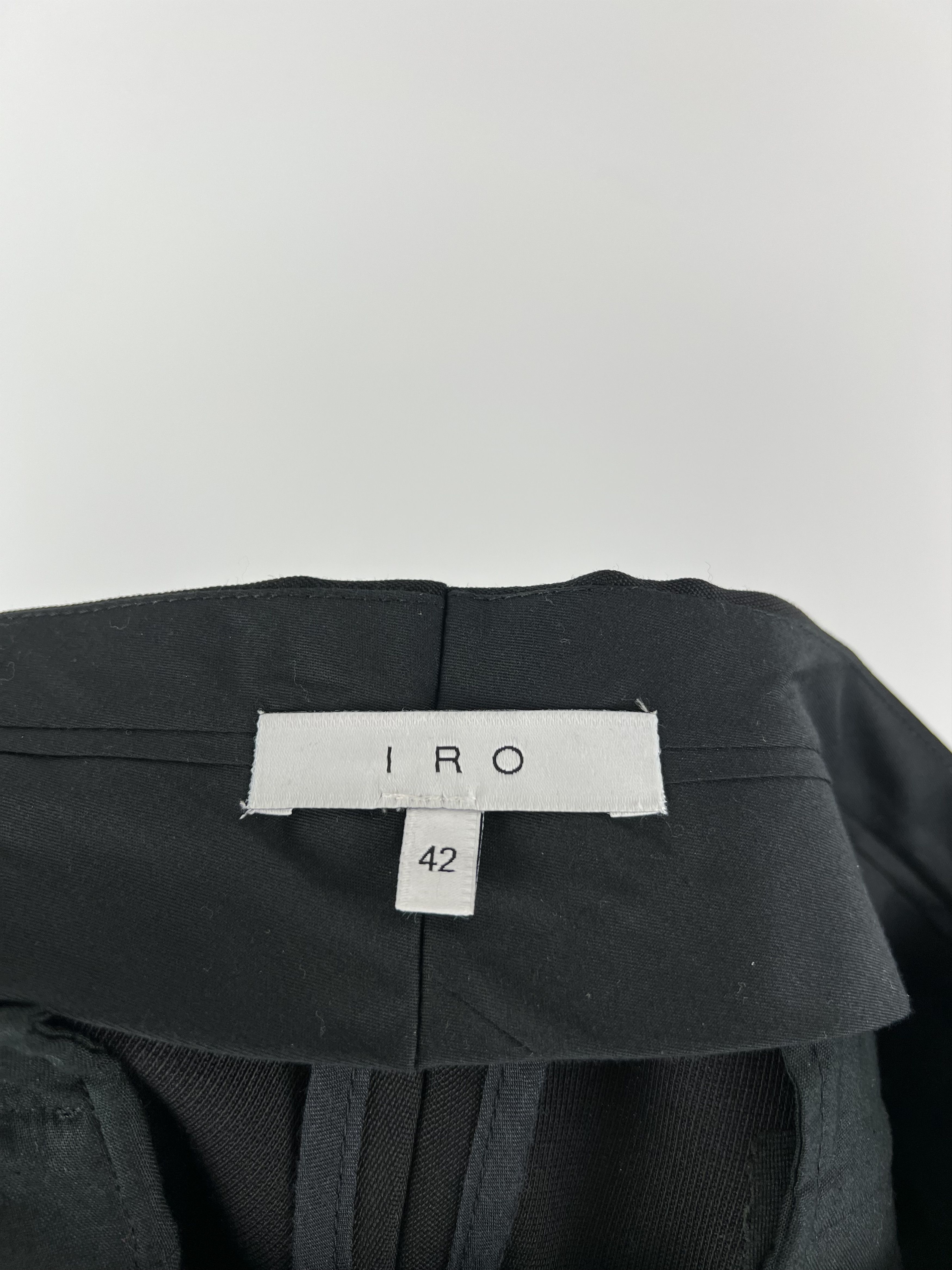 Iro Iro Women's Black Wool Pants Size EU42 Size 34" / US 12 / IT 48 - 5 Thumbnail