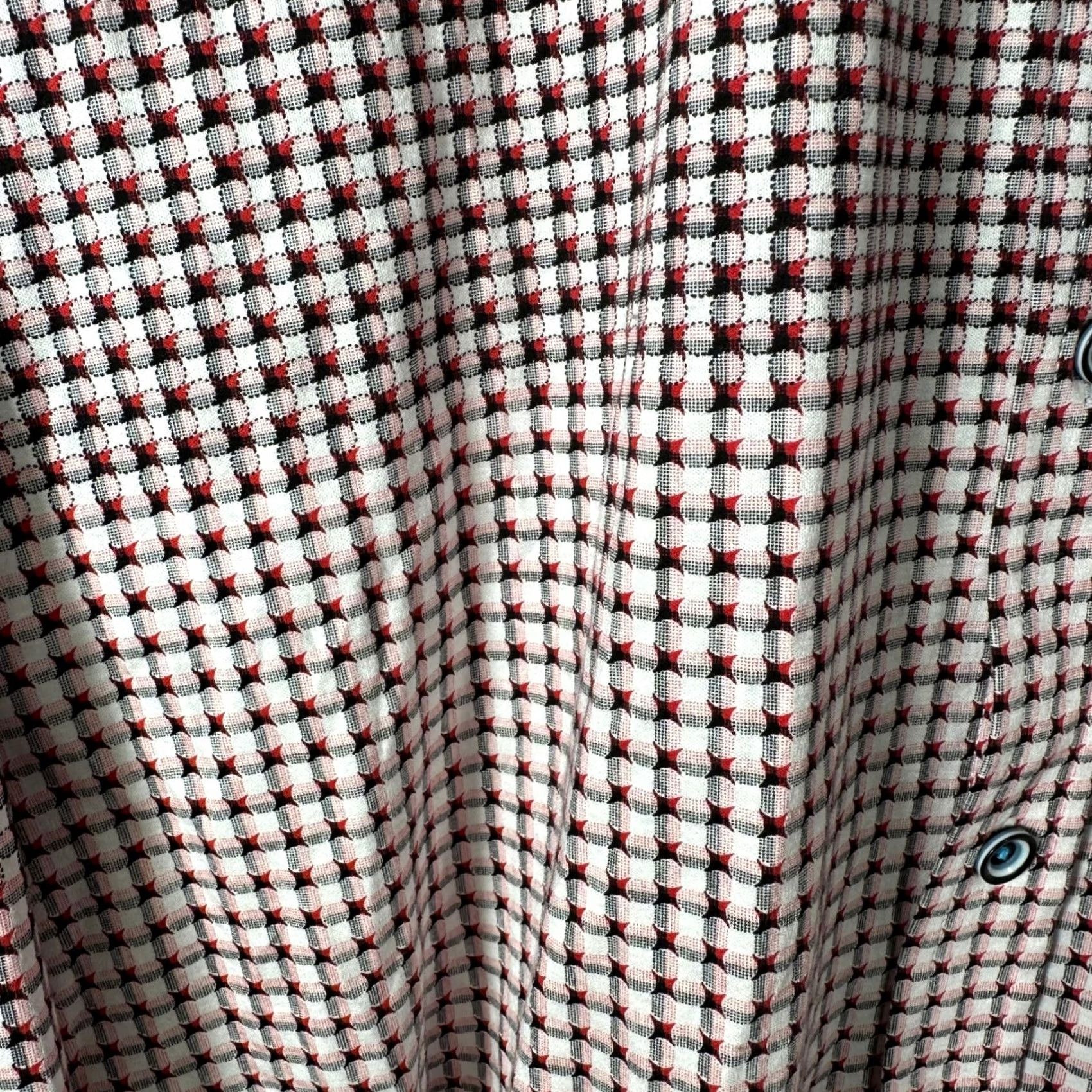 Buttero Butter Cloth Button-Up Shirt Geometric 100% Cotton Red Black Multicolor XL Mens Button Down Size US XL / EU 56 / 4 - 4 Thumbnail