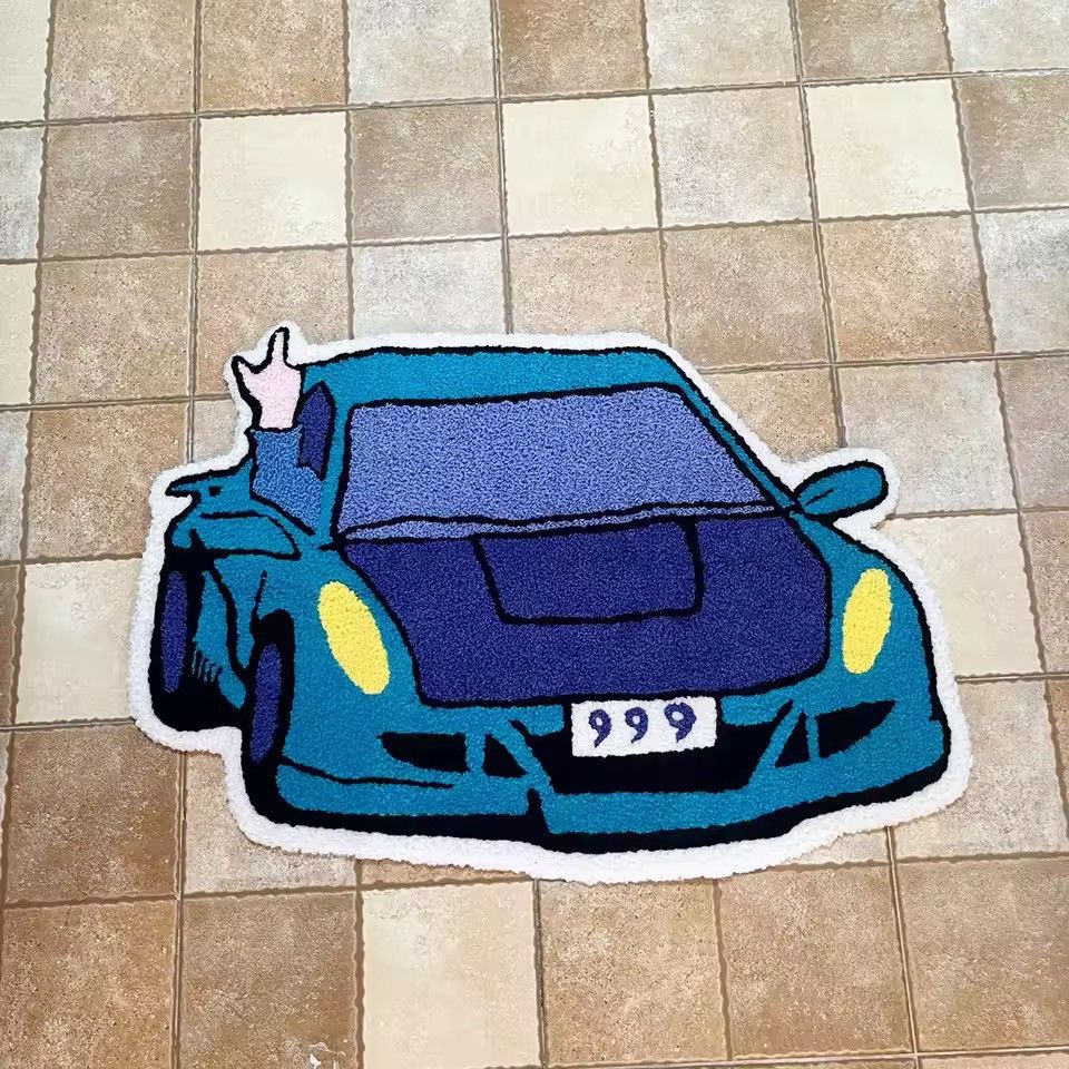Japanese Brand Streetwear Custom Car Tufted Rug - 75 X 95 cm Size ONE SIZE - 6 Thumbnail