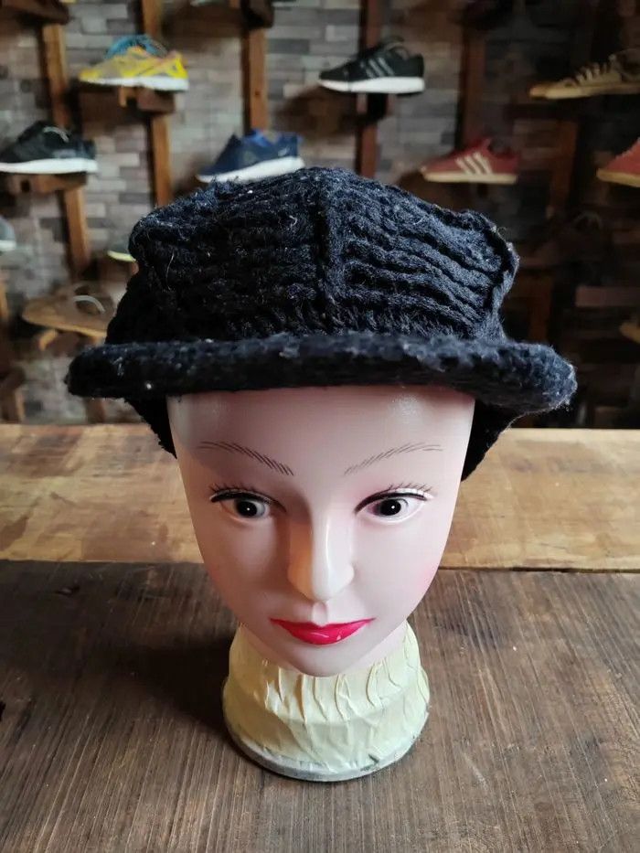 Japanese Brand Vintage Japanese Style Punk Crochet Knitted Handmade Big Hat Size ONE SIZE - 3 Thumbnail