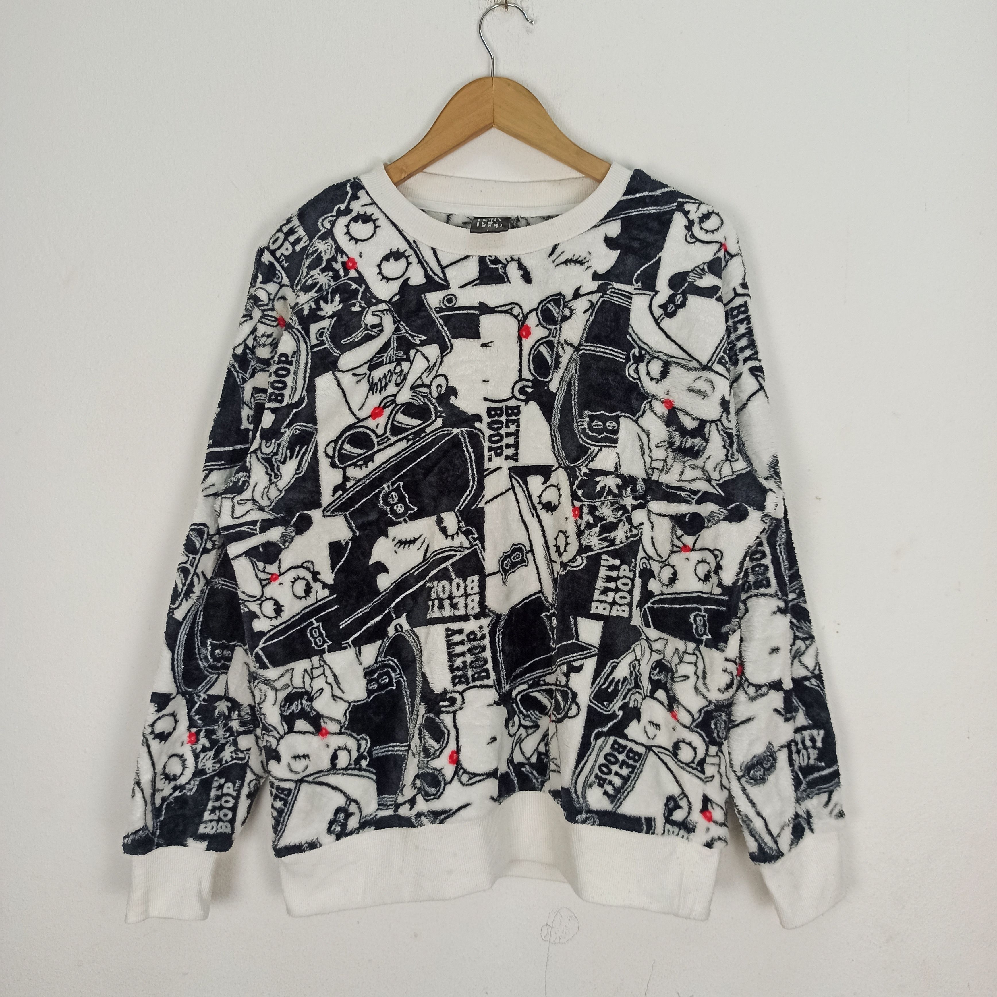 Cartoon Network 🔥Rare🔥 Betty Boop Fleece Sweatshirt Size US L / EU 52-54 / 3 - 1 Thumbnail