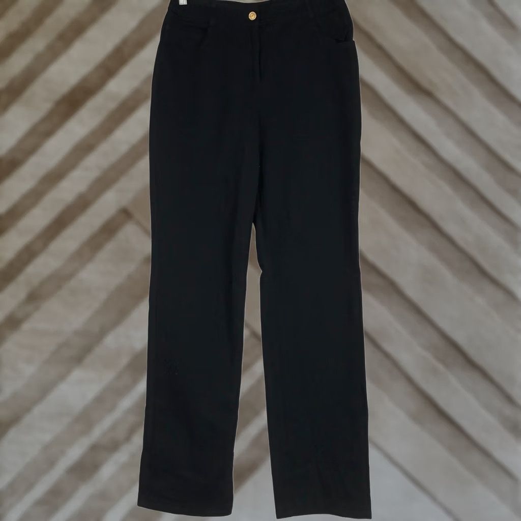 Vintage ST JOHN BLACK CASUAL PANTS WOMEN'S 6 Size 28" / US 6 / IT 42 - 1 Thumbnail