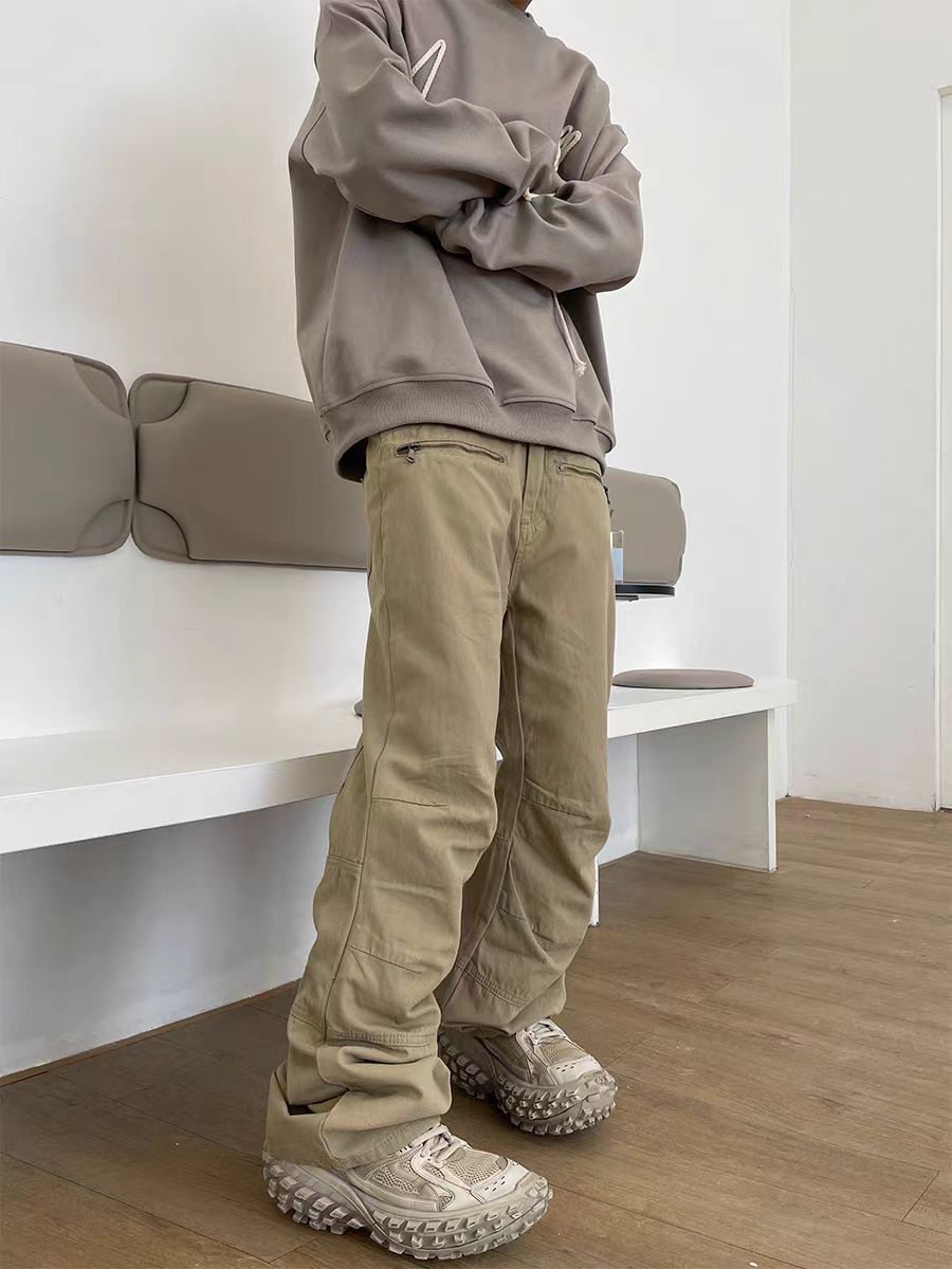 Vintage workwear street casual trousers