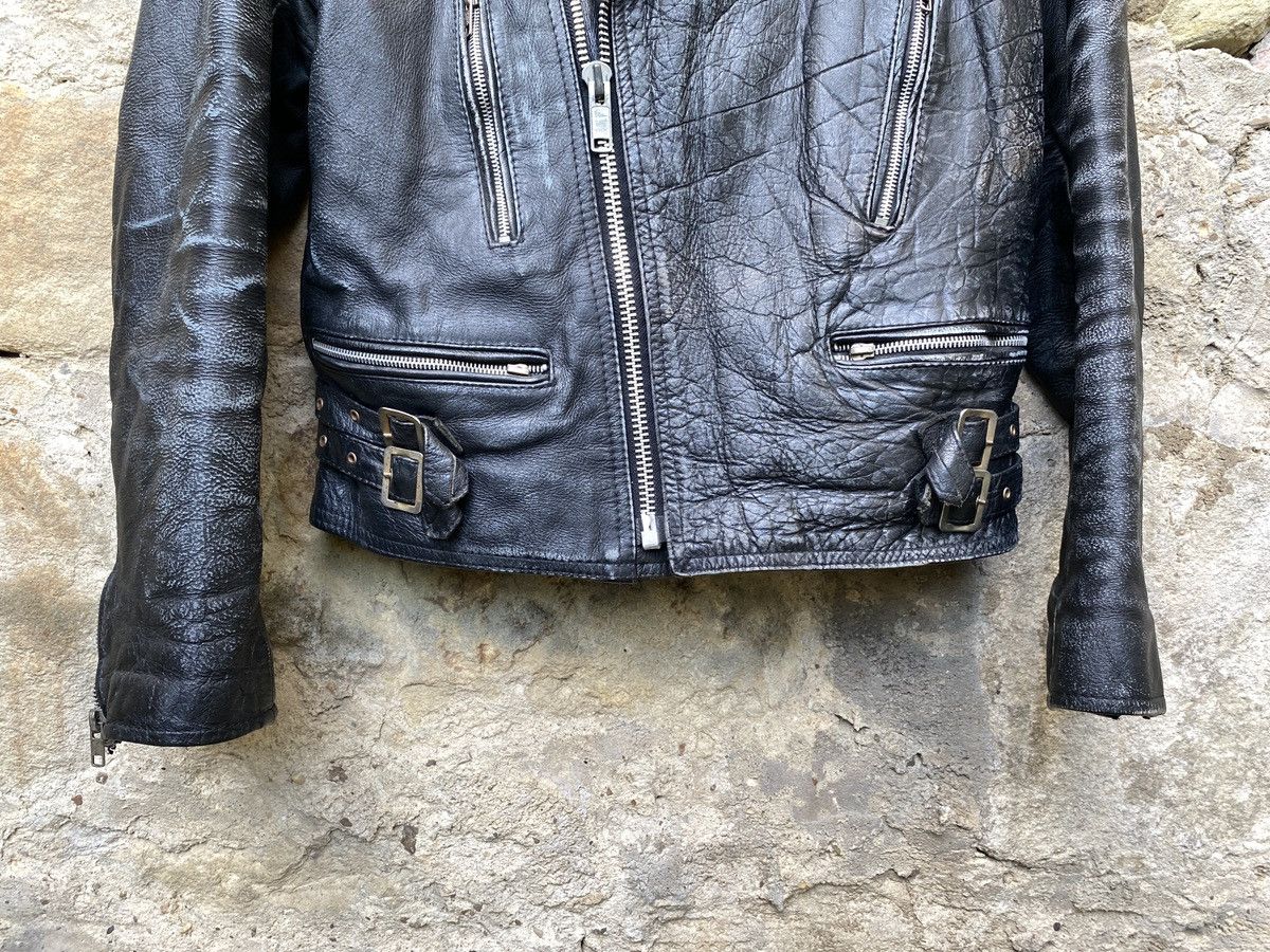 Vintage Vintage 80s Distressed Punk Lightning Leather Biker Jacket Size US L / EU 52-54 / 3 - 8 Thumbnail
