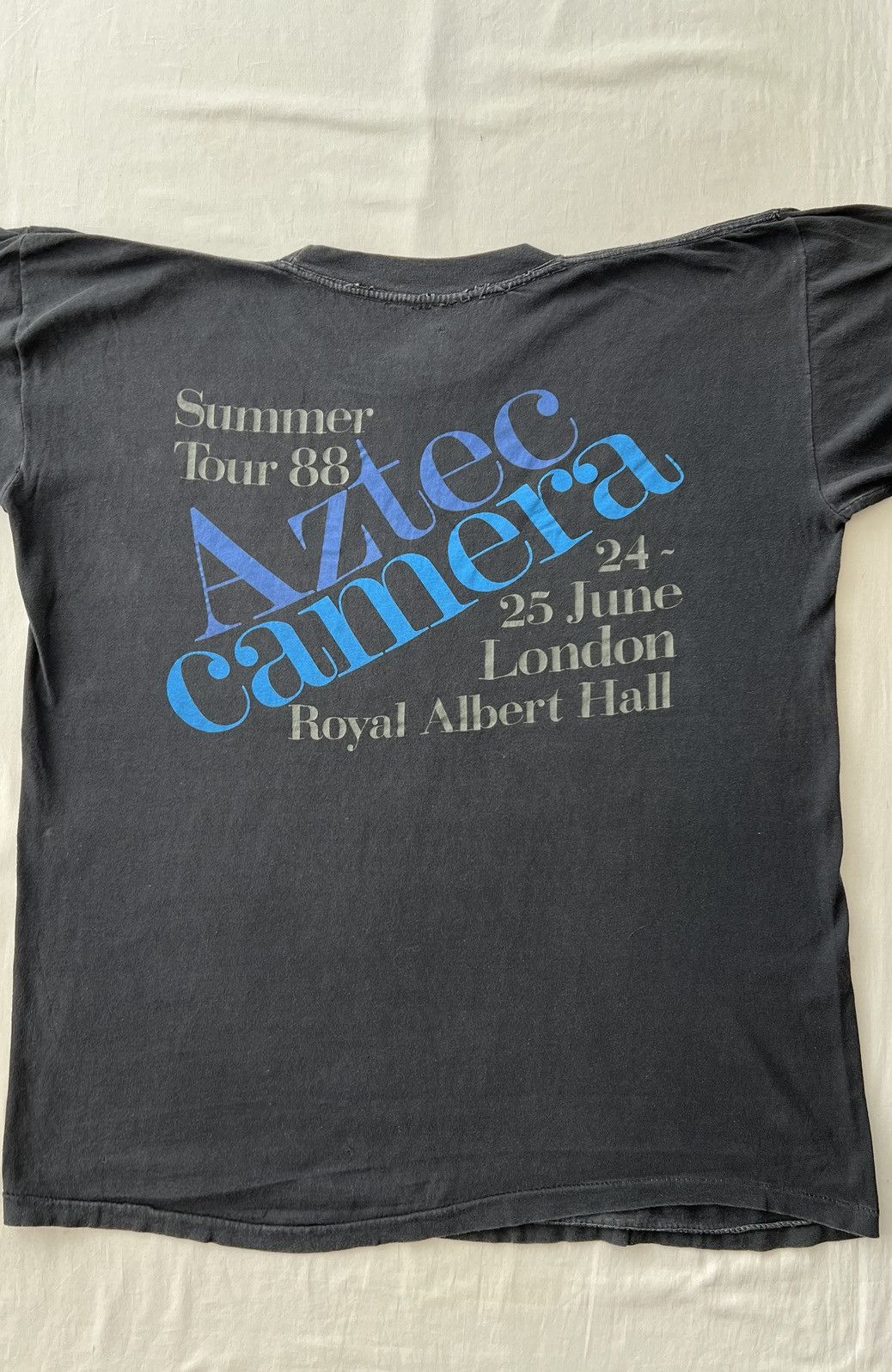 Band Tees Vintage 1988 Aztec Camera Tour 80s Pop Band Black T-shirt Size US L / EU 52-54 / 3 - 17 Thumbnail