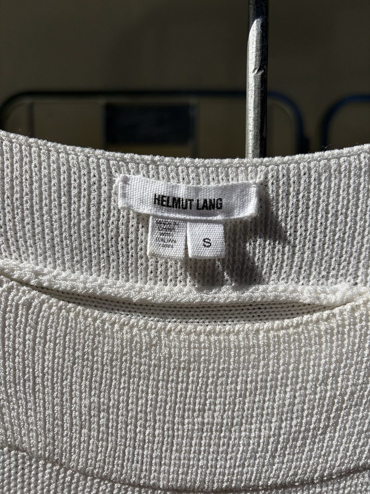 Helmut Lang Helmut Lang white knitted blouse Size S / US 4 / IT 40 - 7 Thumbnail
