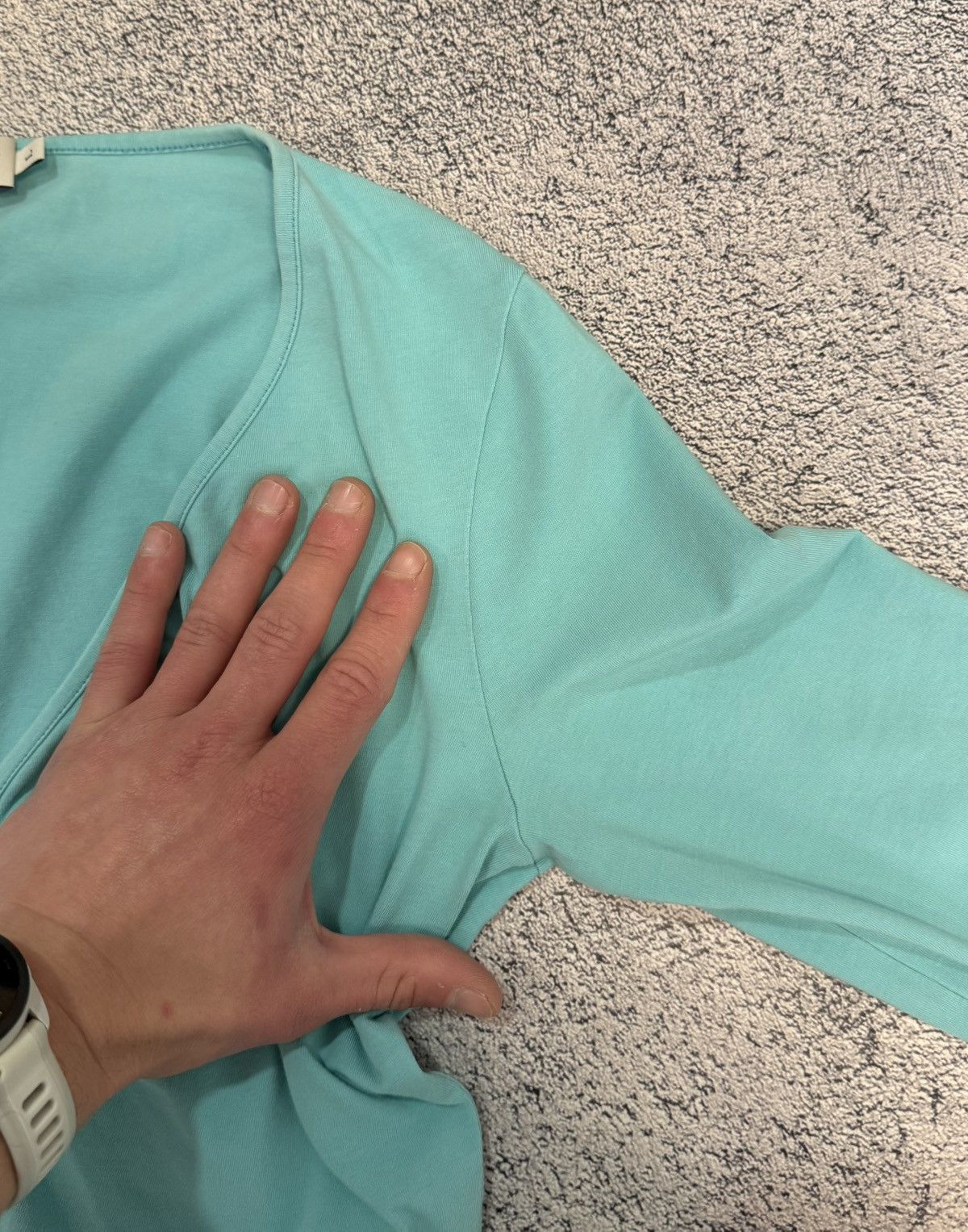 Moncler Moncler Women V Neck Top Turquoise Stretch Long Sleeve L Size L / US 10 / IT 46 - 24 Thumbnail