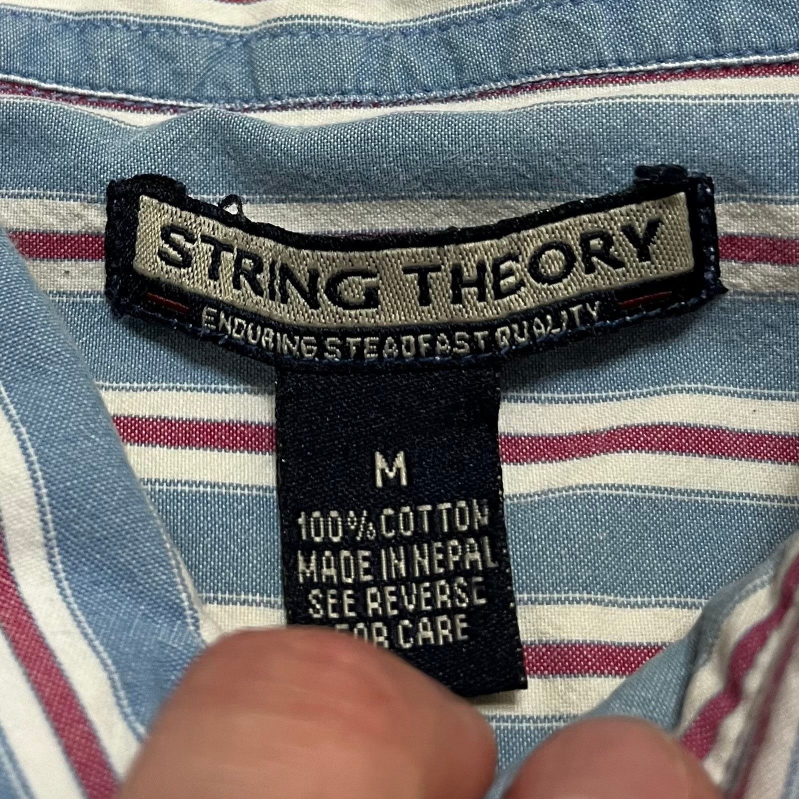 Other String Theory Navy/Red Striped Button Up Long Sleeve Medium Size US M / EU 48-50 / 2 - 4 Thumbnail