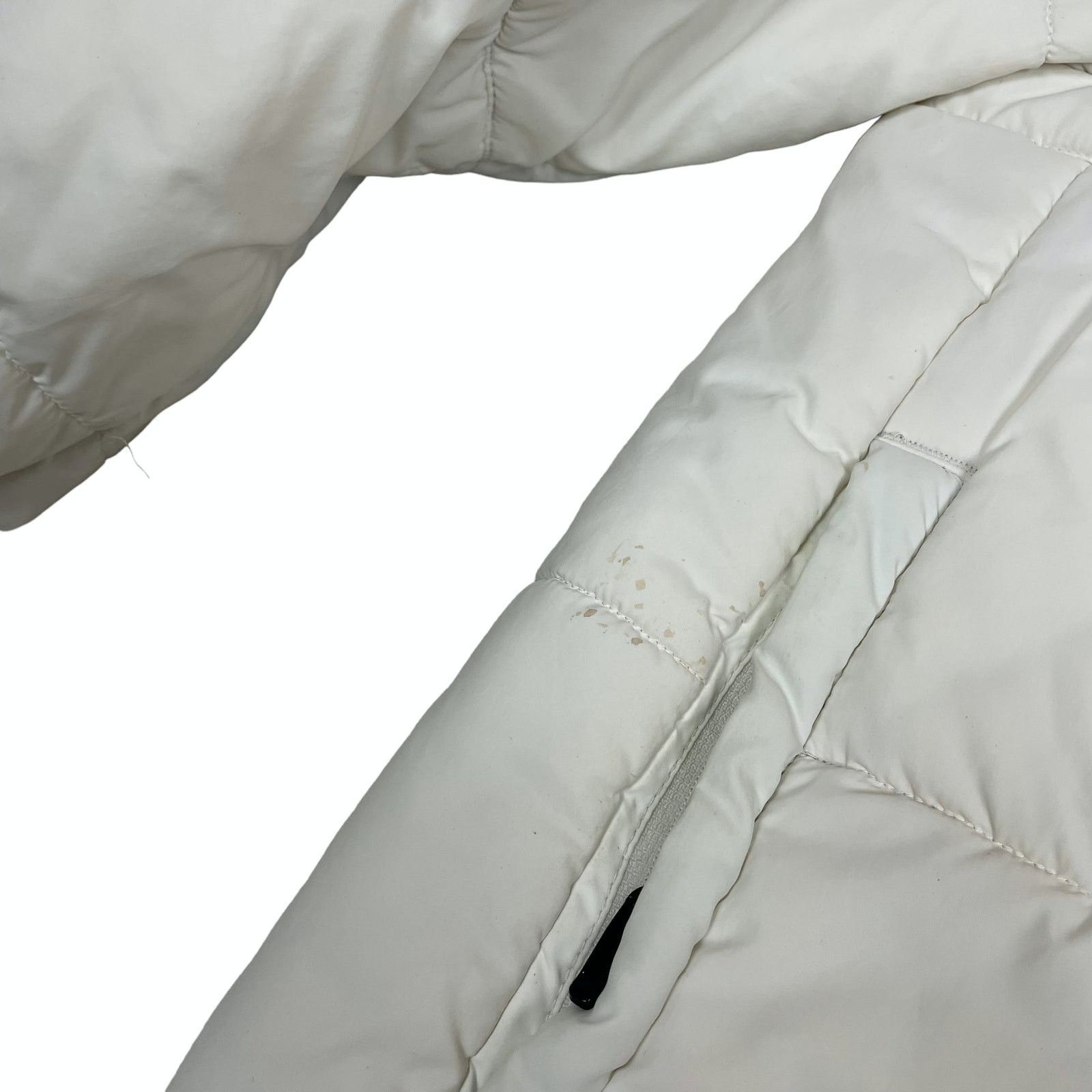 Nike Nike Women's White Polyester Full Zip Puffer Jacket Large Size L / US 10 / IT 46 - 7 Thumbnail