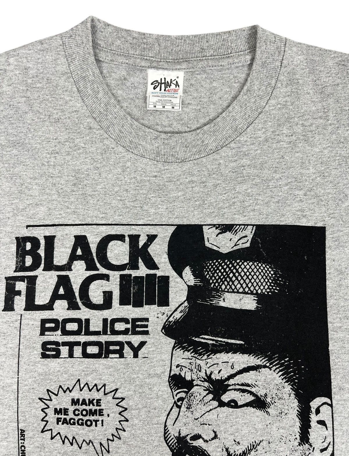 Band Tees Vintage Black Flag Police Story Album Promo Shirt Size US M / EU 48-50 / 2 - 4 Thumbnail