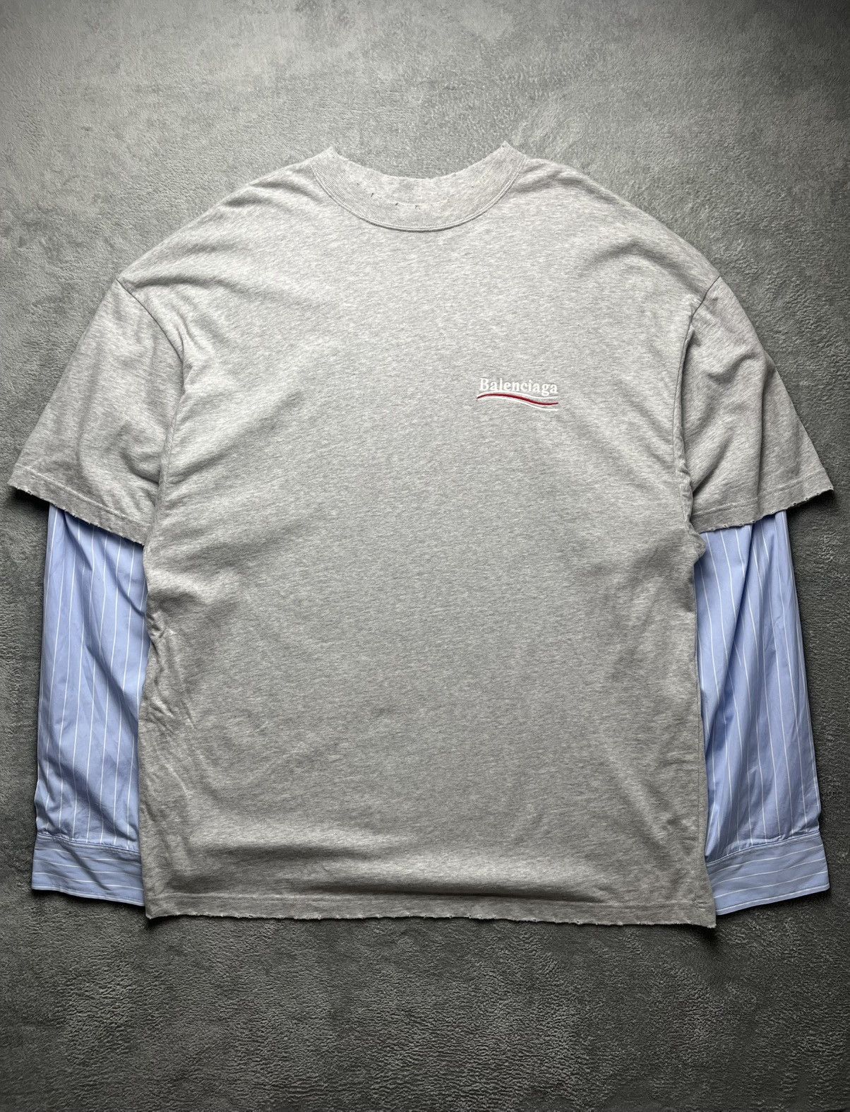 Balenciaga Balenciaga - SS/21 Political Campaign Layered Longsleeve Size US S / EU 44-46 / 1 - 2 Thumbnail