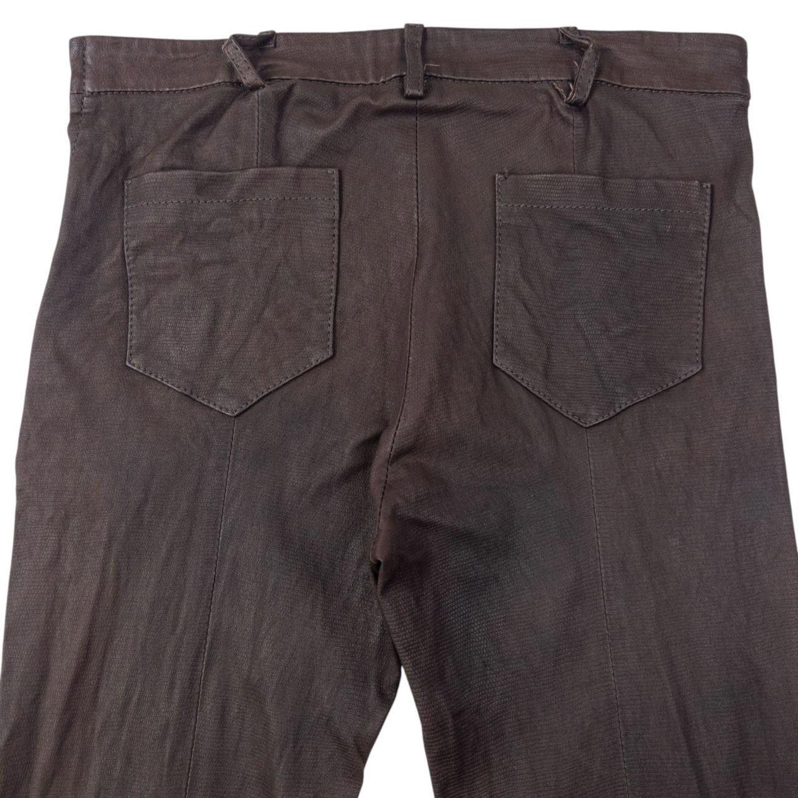Giorgio Armani Vintage Giorgio Armani Leather Trousers Size W27 Size US 27 - 3 Thumbnail