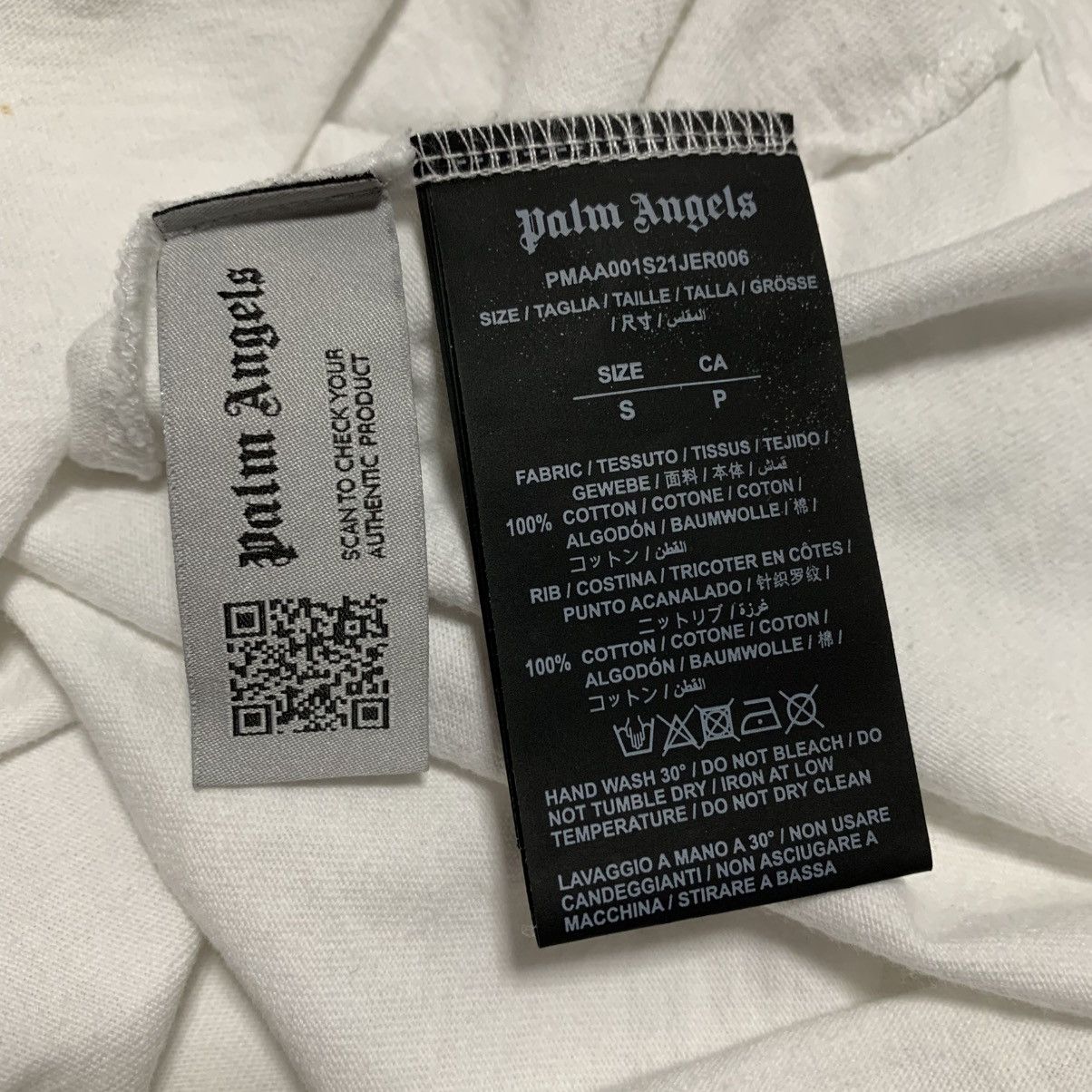 Palm Angels Palm Angels Small Boulevard Palm Tree White Tee Size US S / EU 44-46 / 1 - 6 Thumbnail
