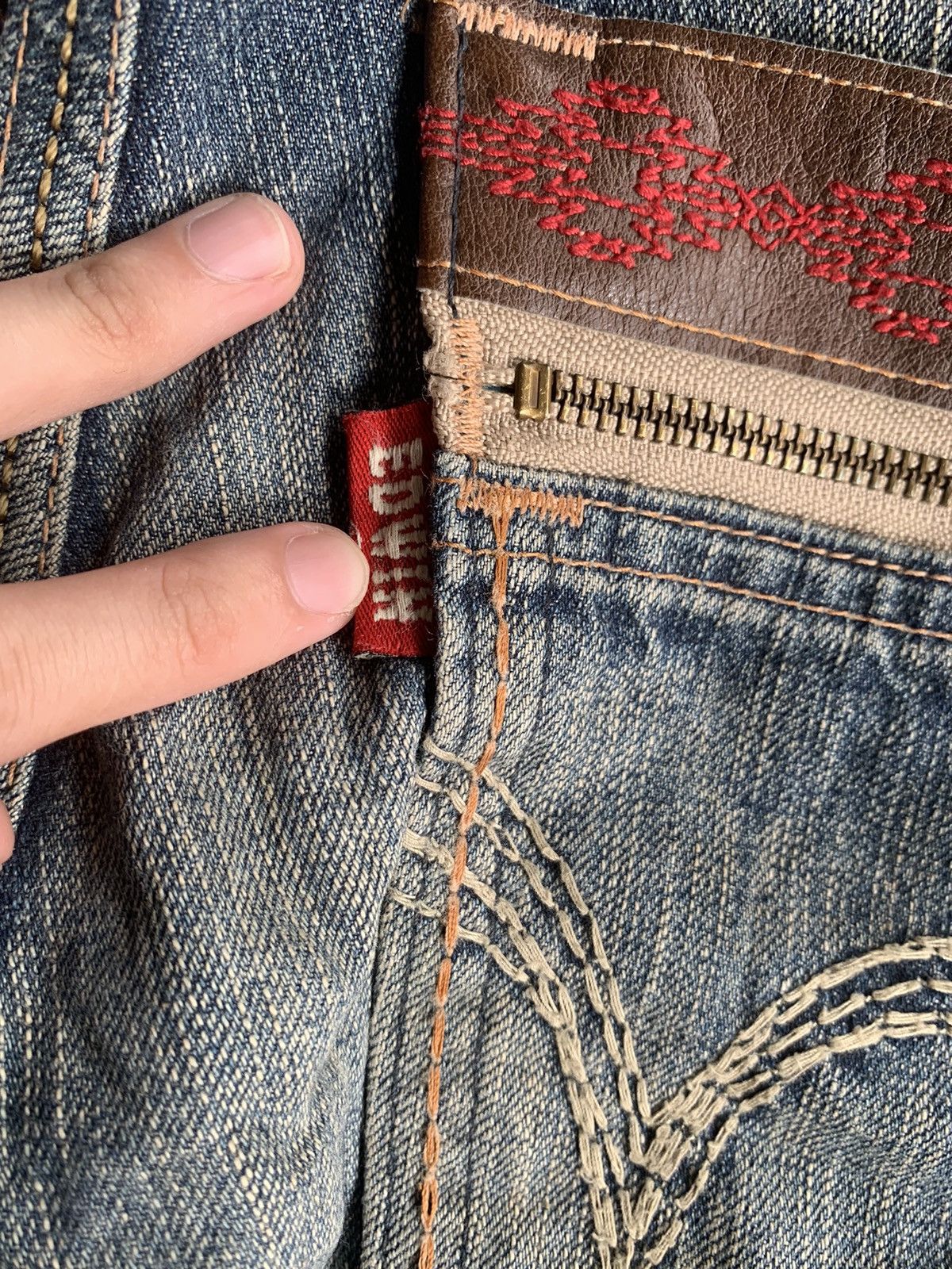 Edwin EDWIN XV MUDMAX HIPPIES STYLE FADED & RUSTY DISTRESSED DENIM Size US 28 / EU 44 - 20 Thumbnail